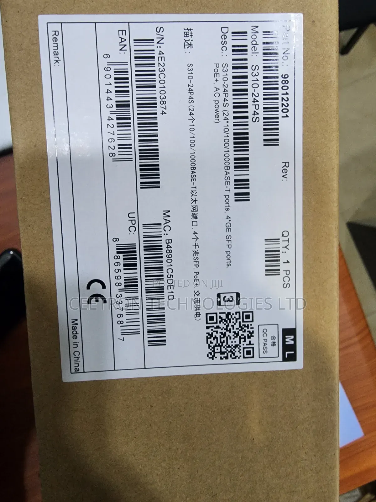 Huawei S310-24p4s 24 Port Gigabit Managed Poe Switch
