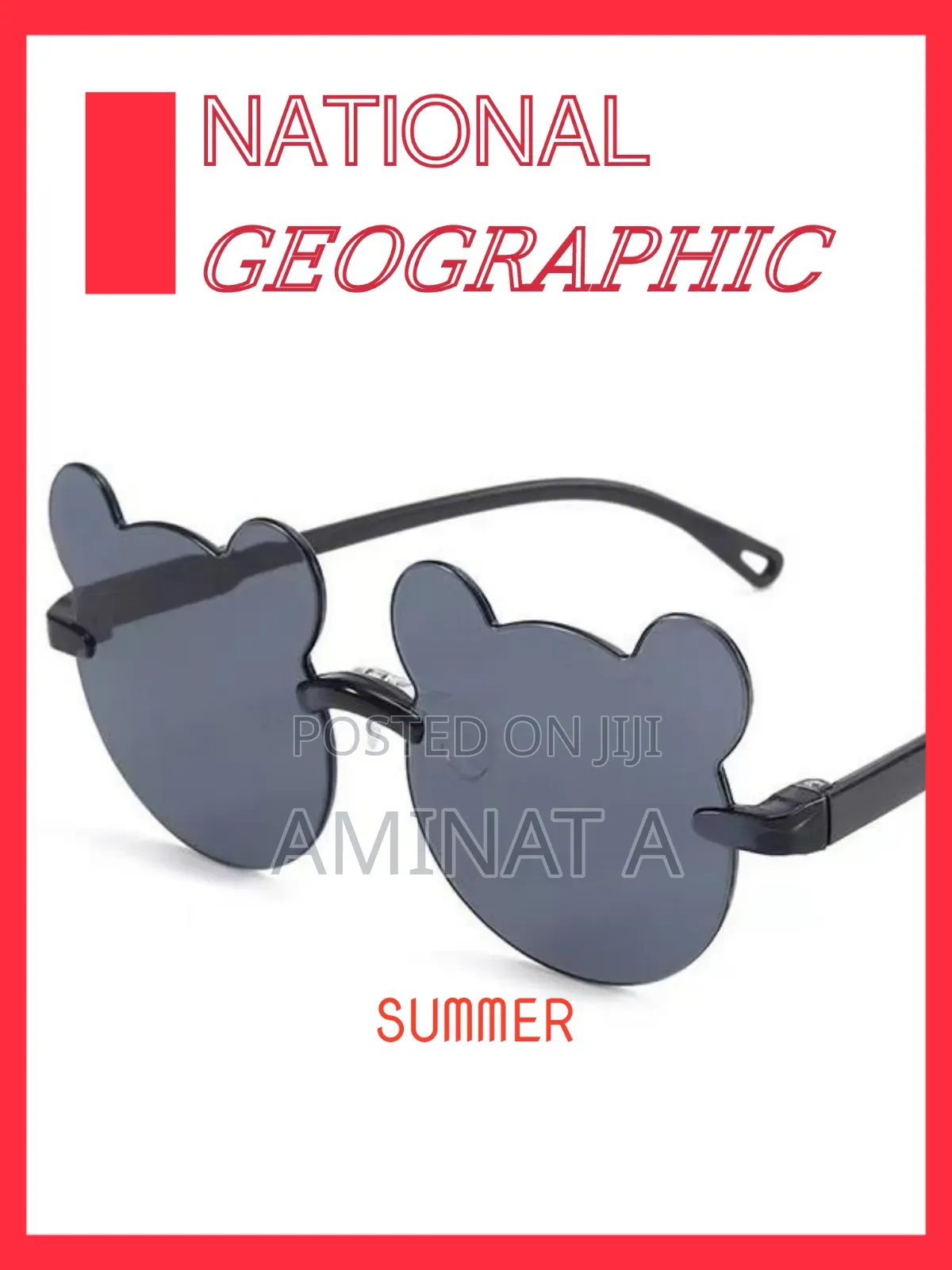 Bear Shaped Decorative Glasses for Kids(Black)