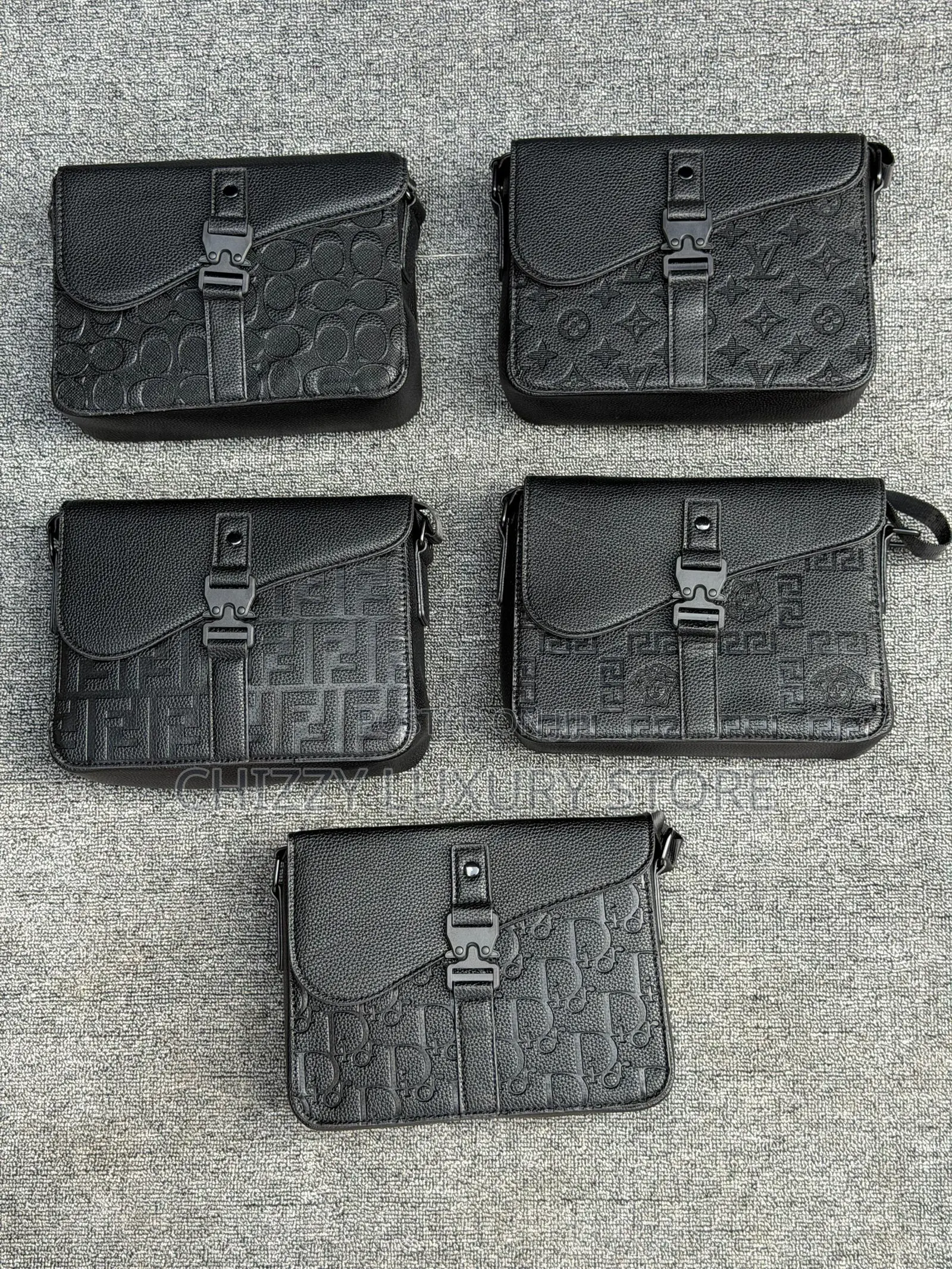 Fendi High Quality Luxury Men Genuine Leather Cross Bag