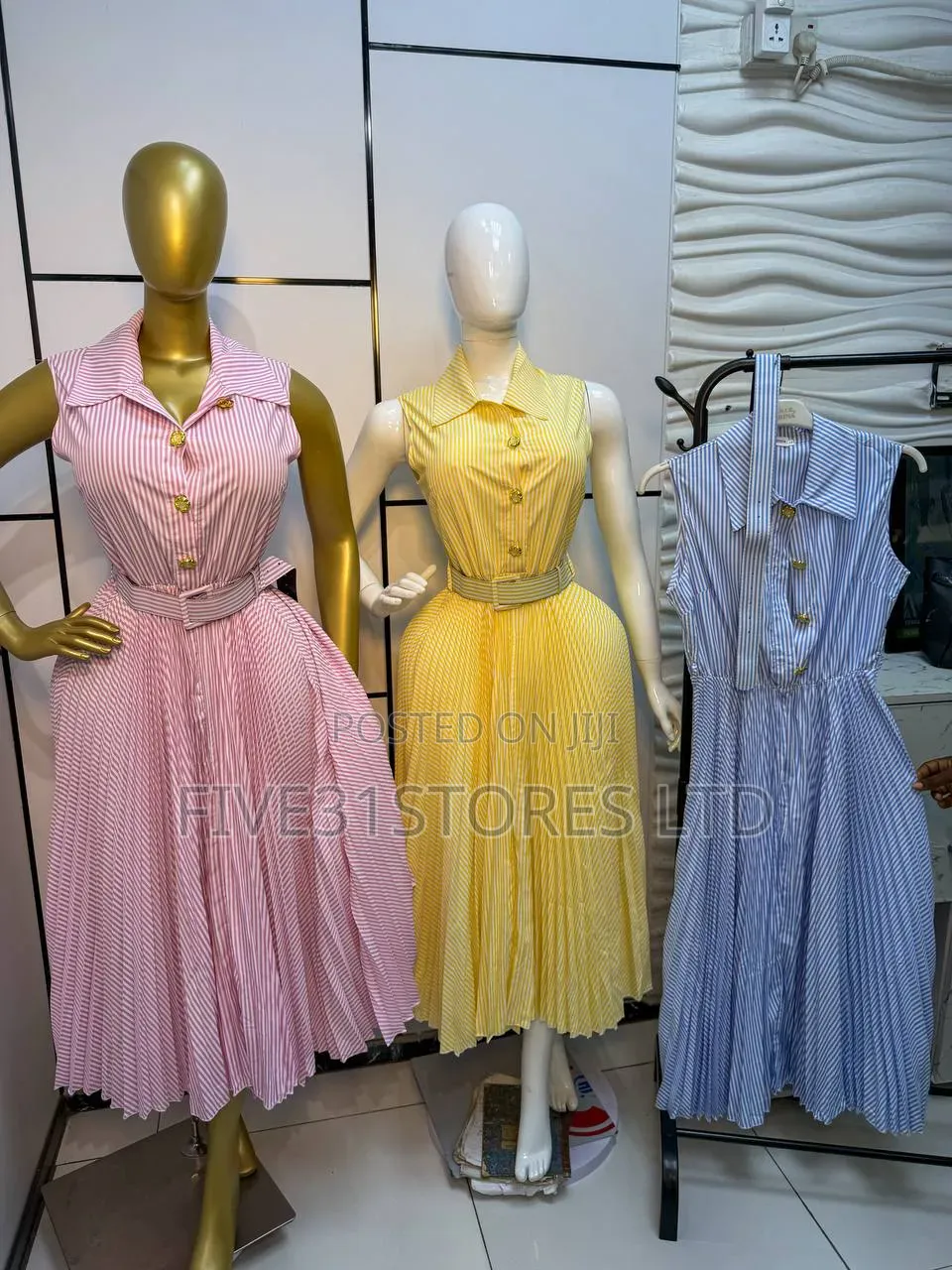 Valentina Sleeveless Stripe Gown
