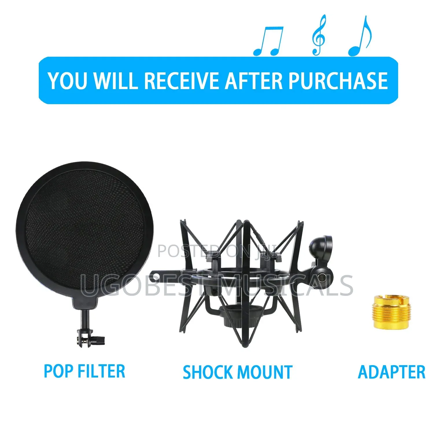 Integrated Shockmount With Pop Filter