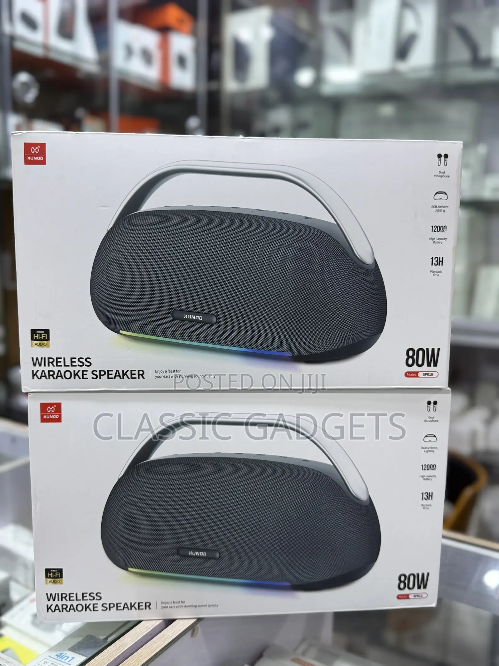 Xundd Sp016 Wireless 80w Karaoke Speaker With Dual Microphone