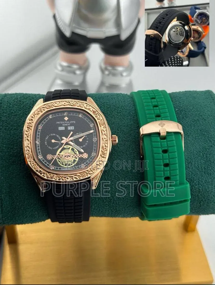 Patek Philippe Semi Automatic "Transparent Back" Wristwatch