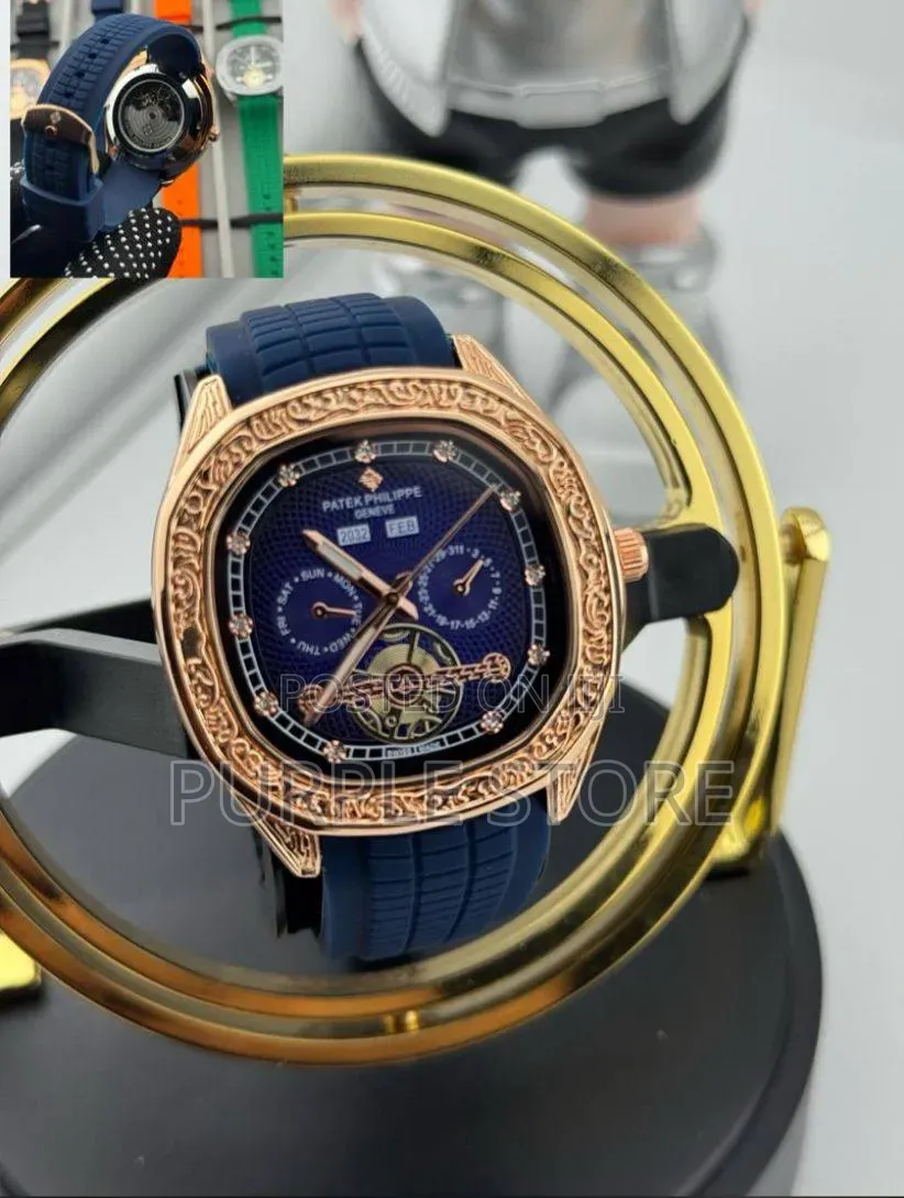 Patek Philippe Semi Automatic "Transparent Back" Wristwatch
