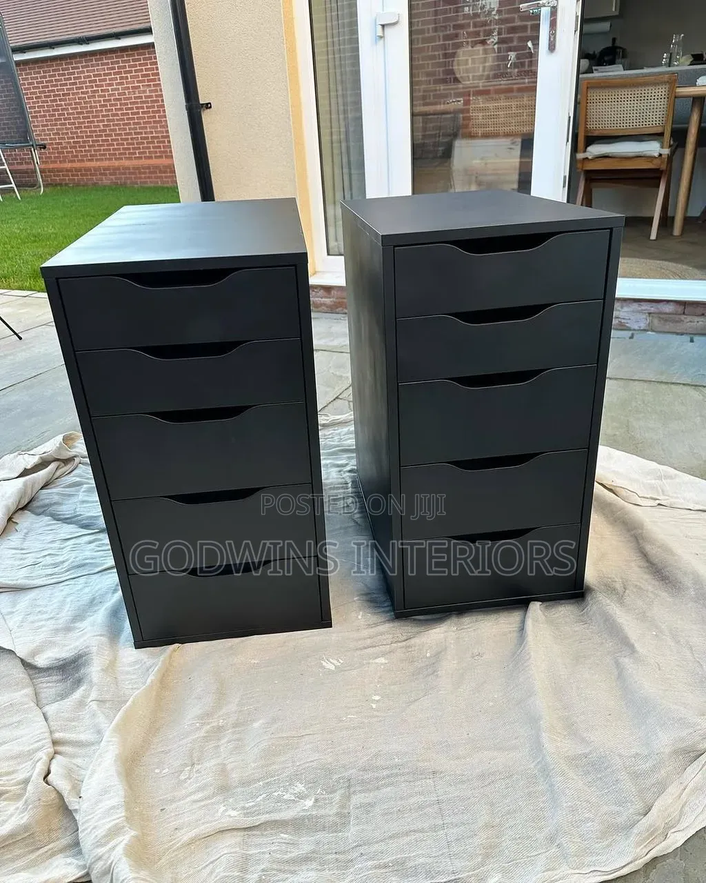 Modern 5-Drawer Storage Cabinet (Pair Available)