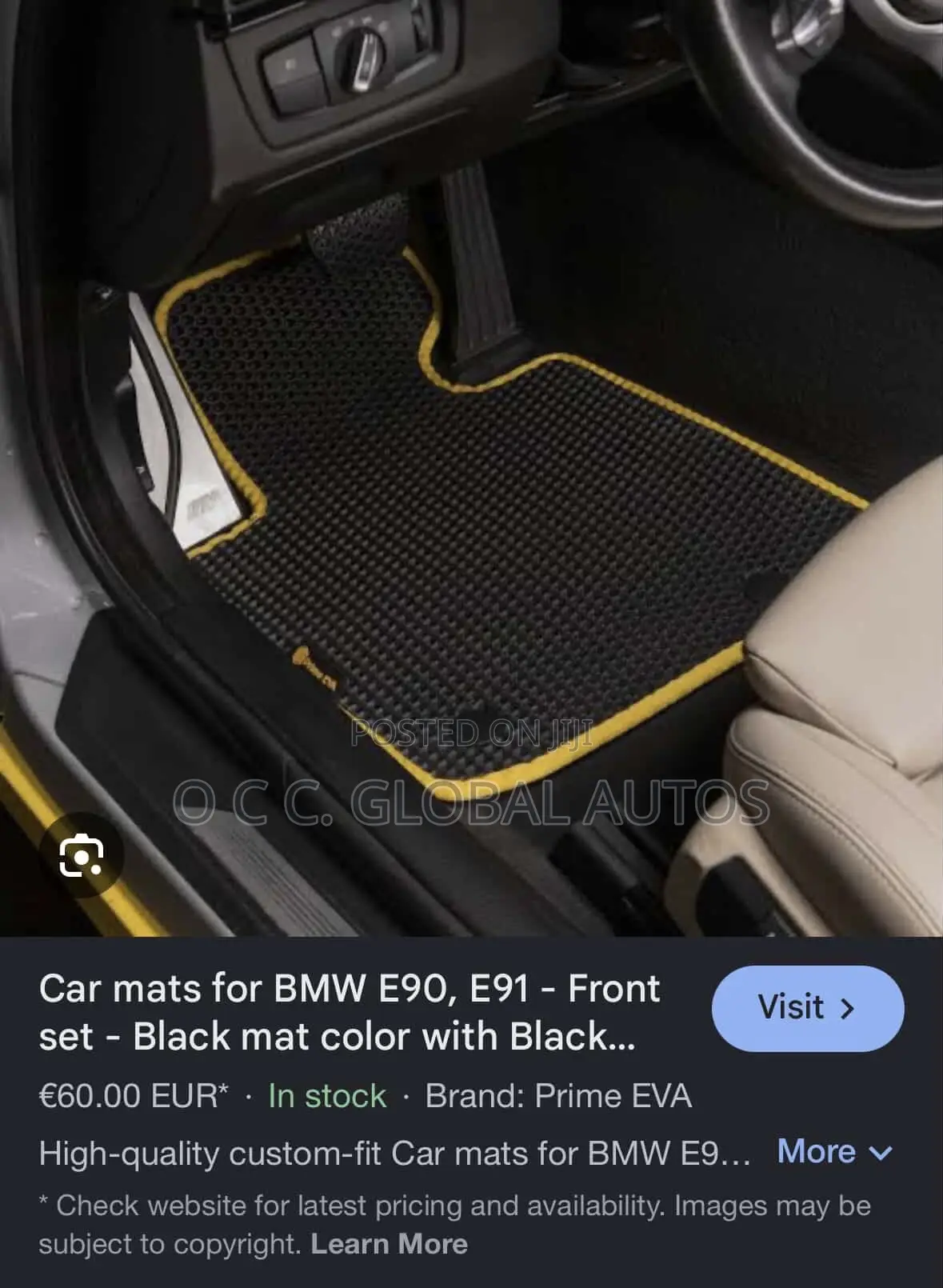 Foot Matt Double Layer for E90 BMW