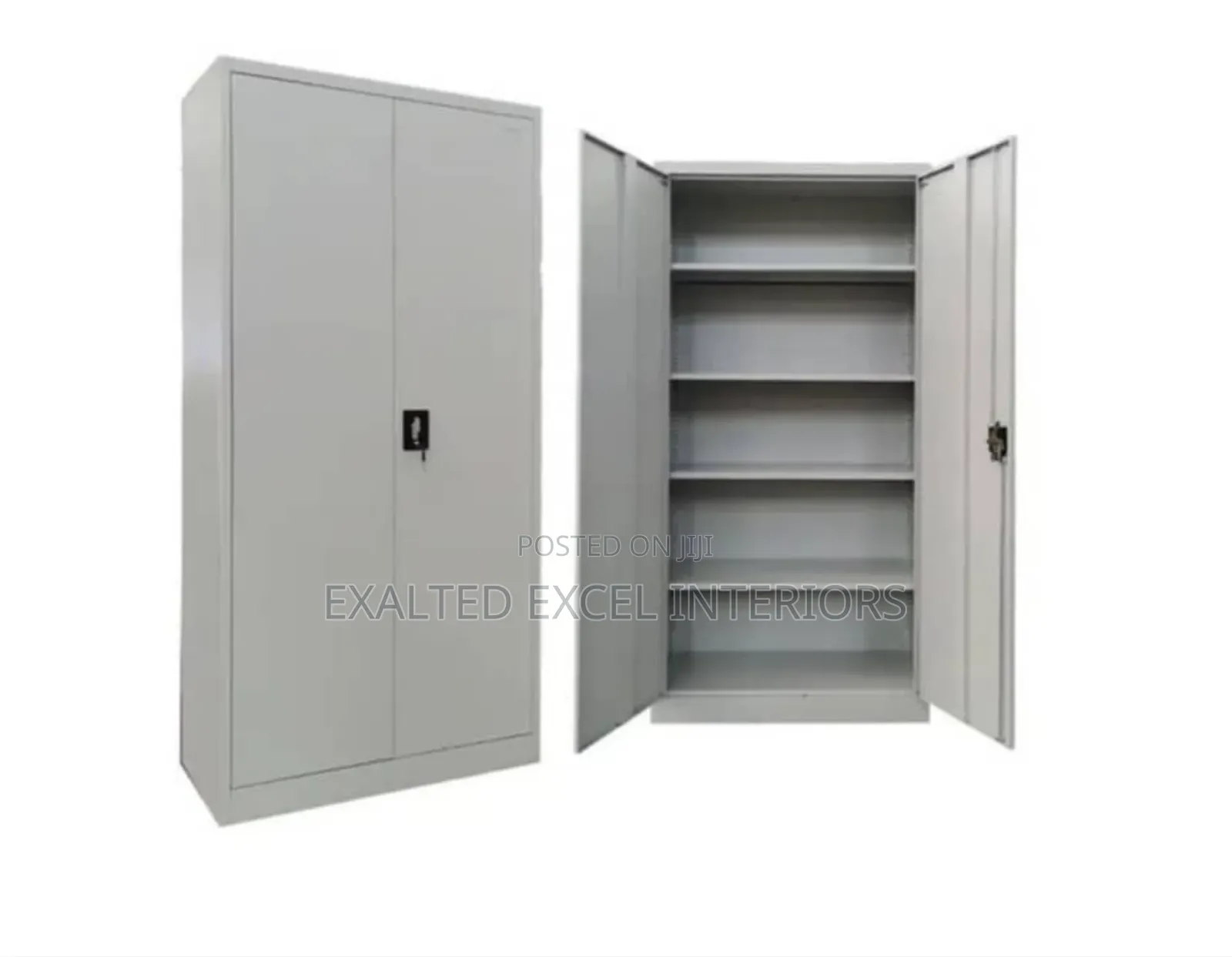 Heavy-Duty Metal Storage Cabinet With Shelves