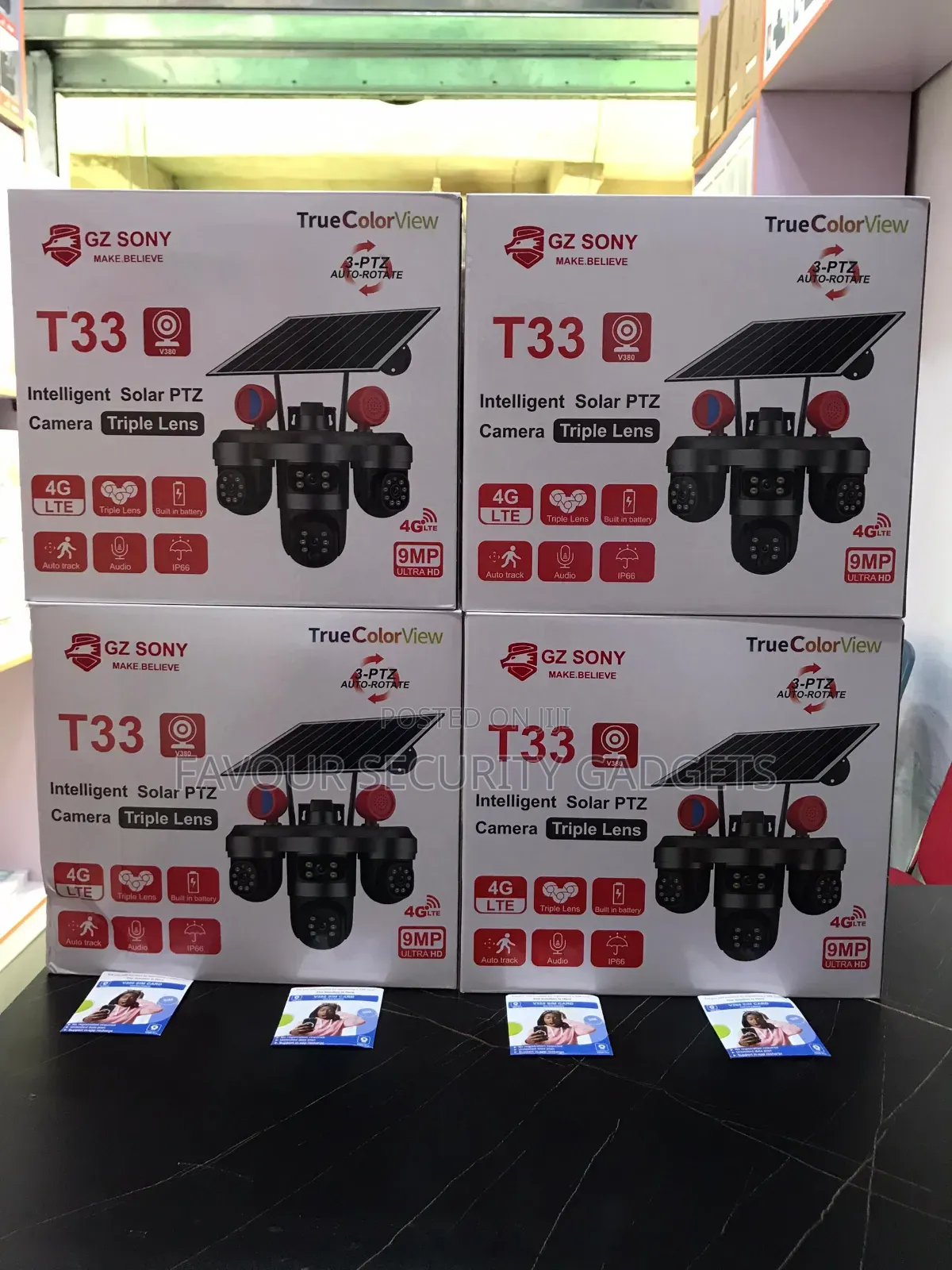 T33 Triple Lens Solar Ptz Camera