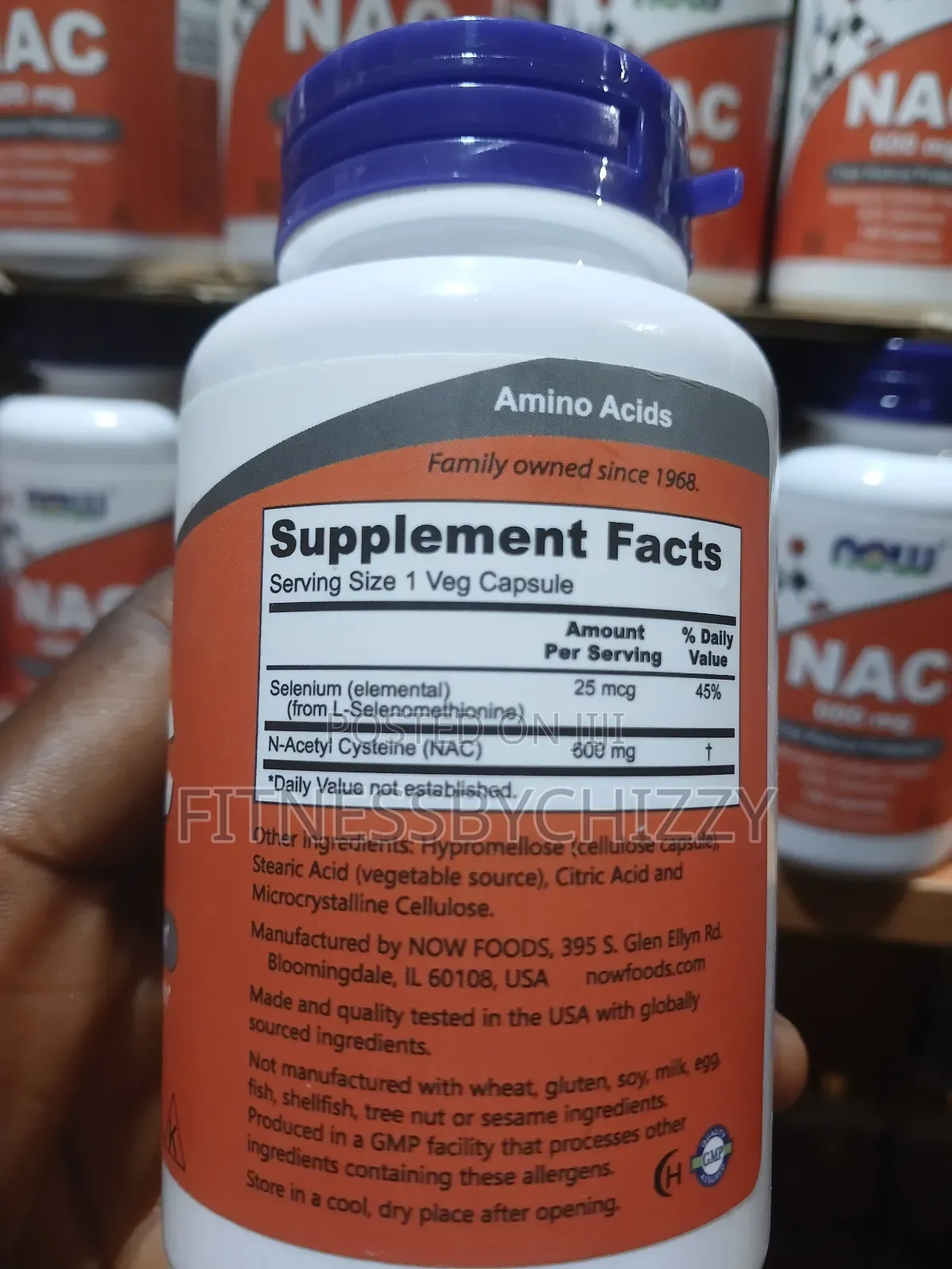 Now Nac N Acetyl Cysteine 600mg With Selenium X 100 Capsules