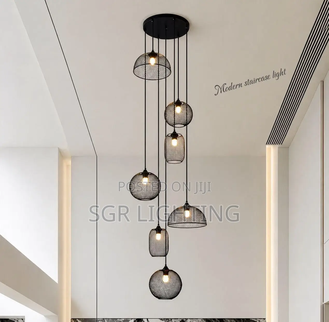 Modern Long Strip Stair Pendant Lights Indoor Lighting Ceiling Lamp
