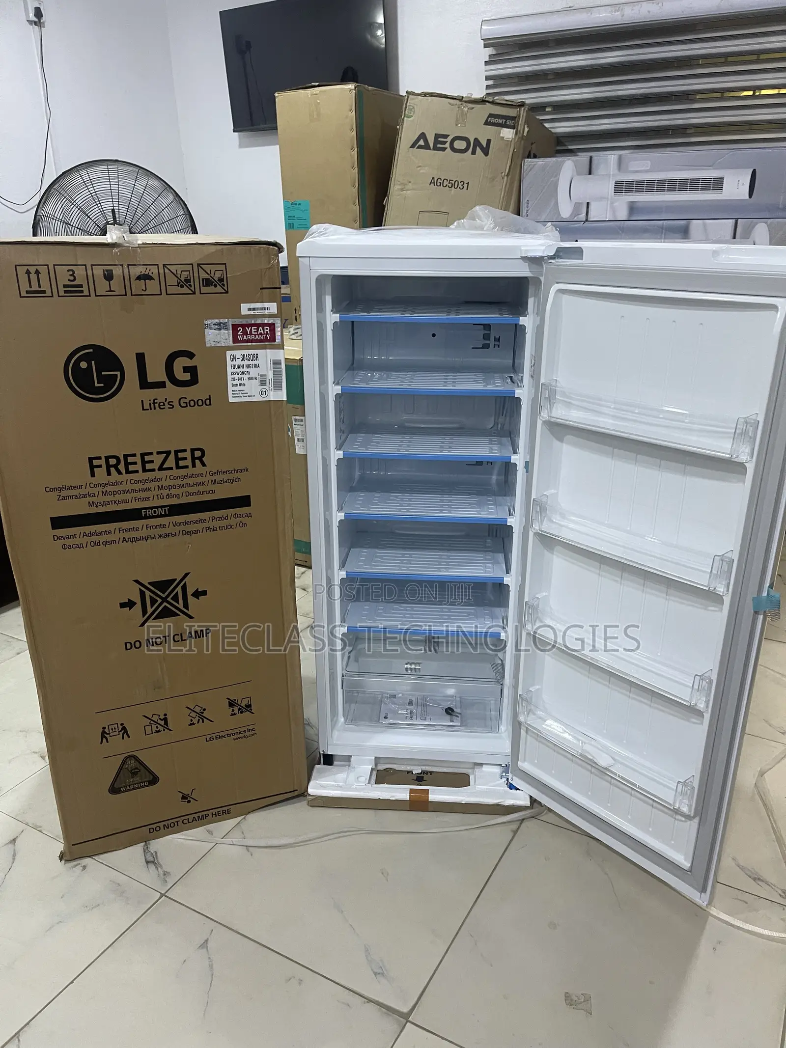 Lg 168l Upright Freezer Unit Gn-304sqbr