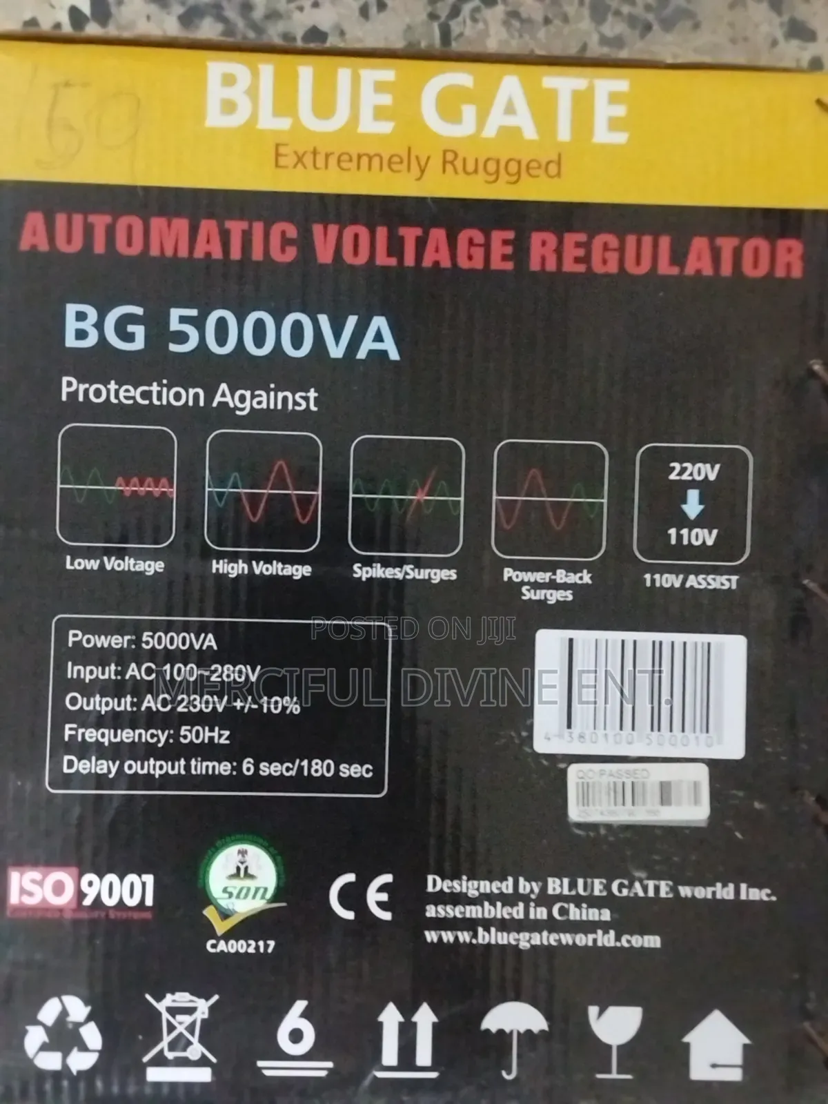 Bluegate Stabilizer 5kva Bg5000 Automatic Voltage Regulator