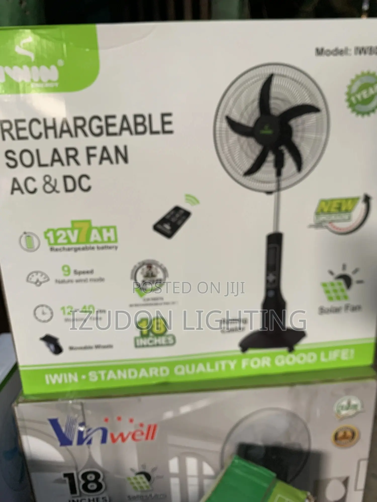Original Rechargeable Solar Ac Dc Mist Fan
