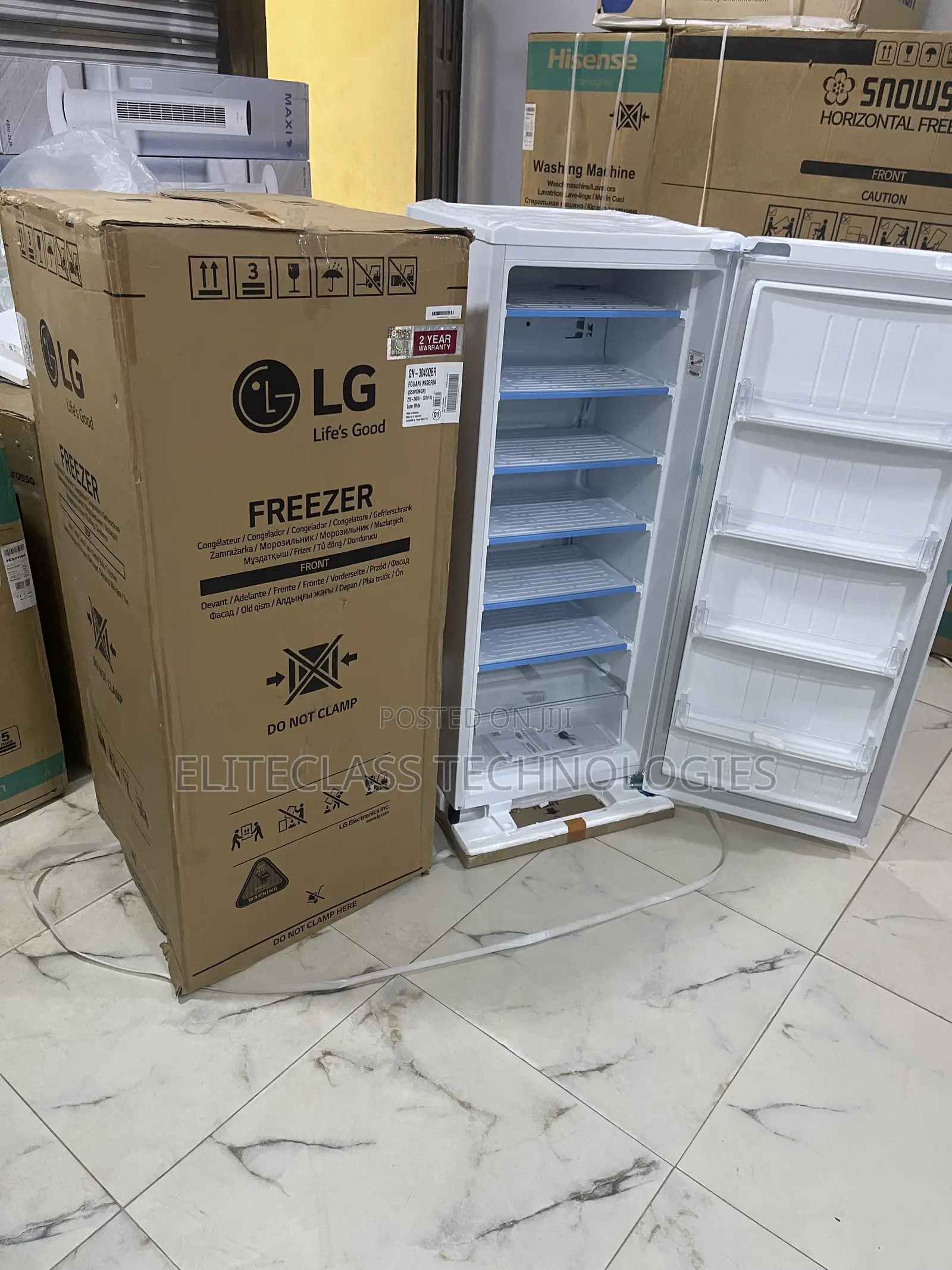 New Lg 168l Standing Freezer Gn-304sqbr
