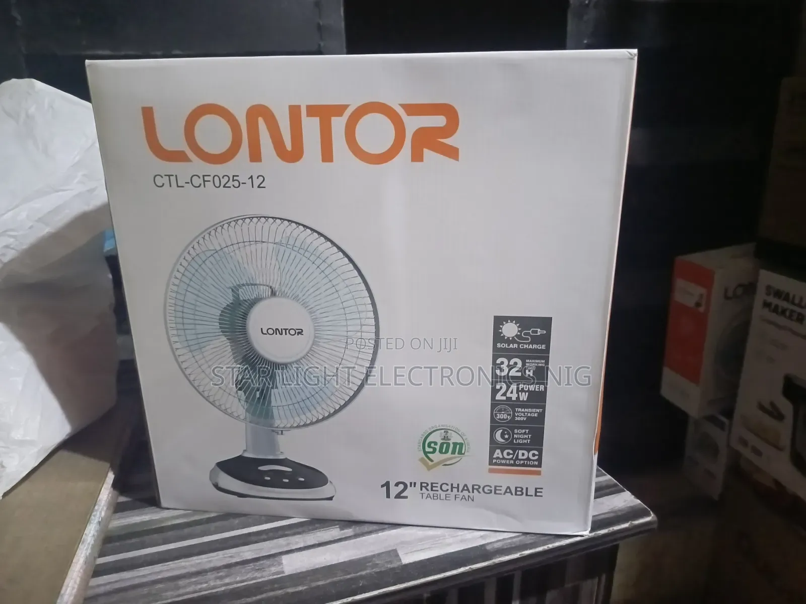 Table Fan Lontor Rechargeable