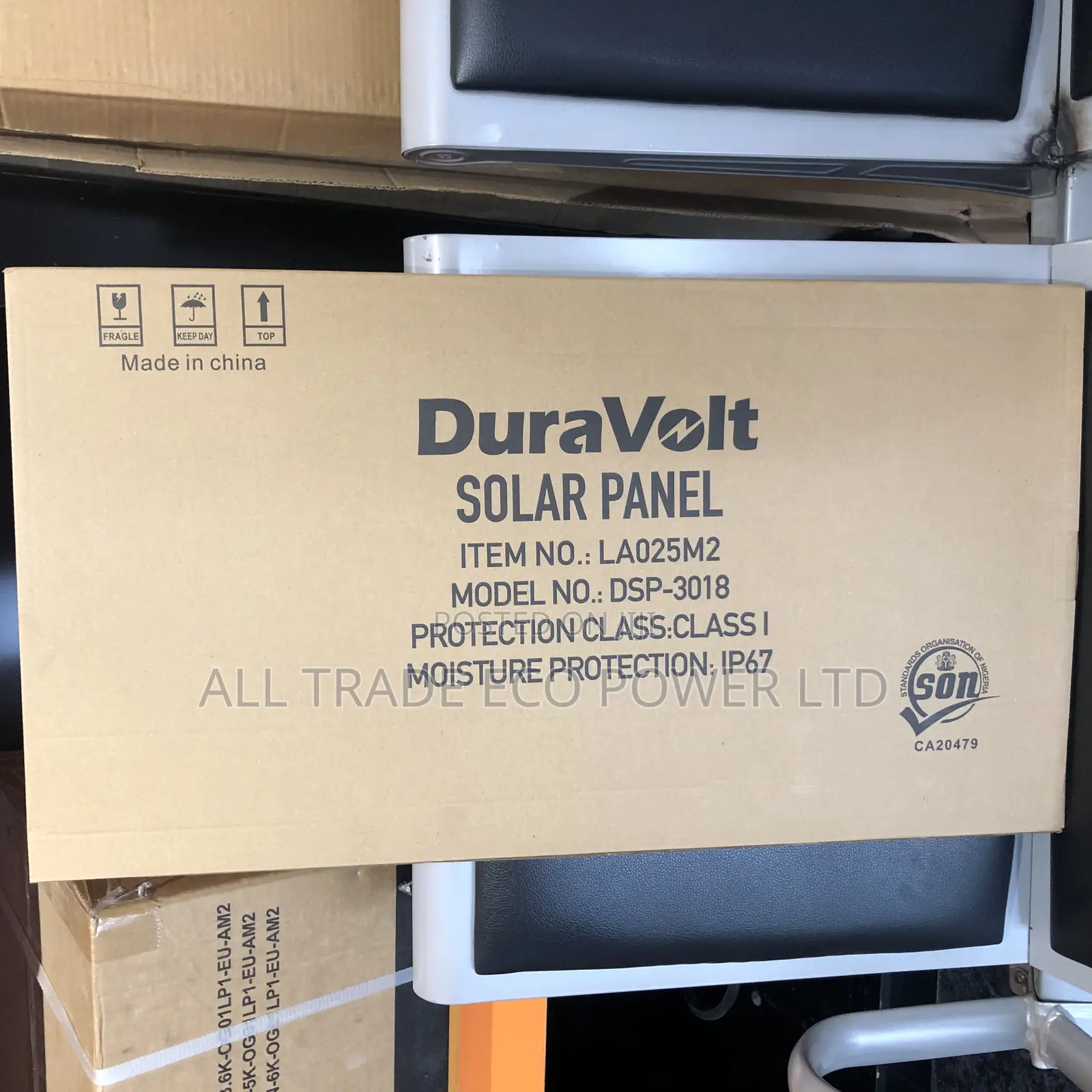 30 Watts 18v Mono Crystalline Solar Panel for Rechargeable Fans