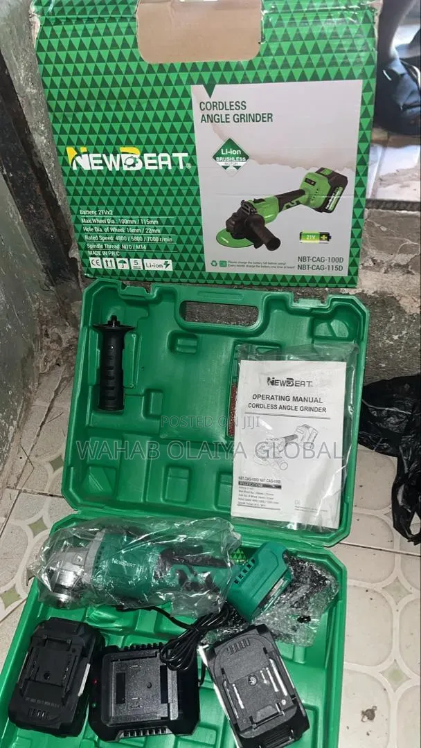 New Beat 21v Brushless Angle Grinder 115mm Kit