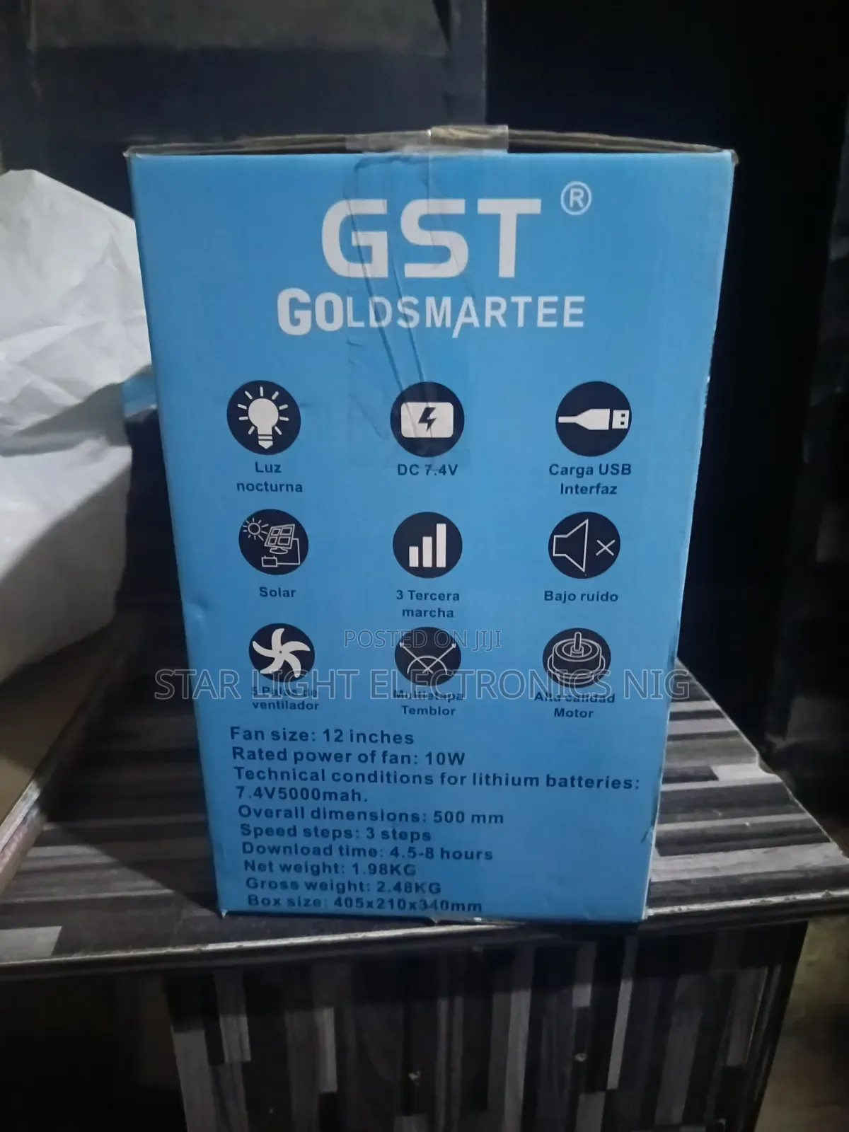 Gst Table Solar Fan