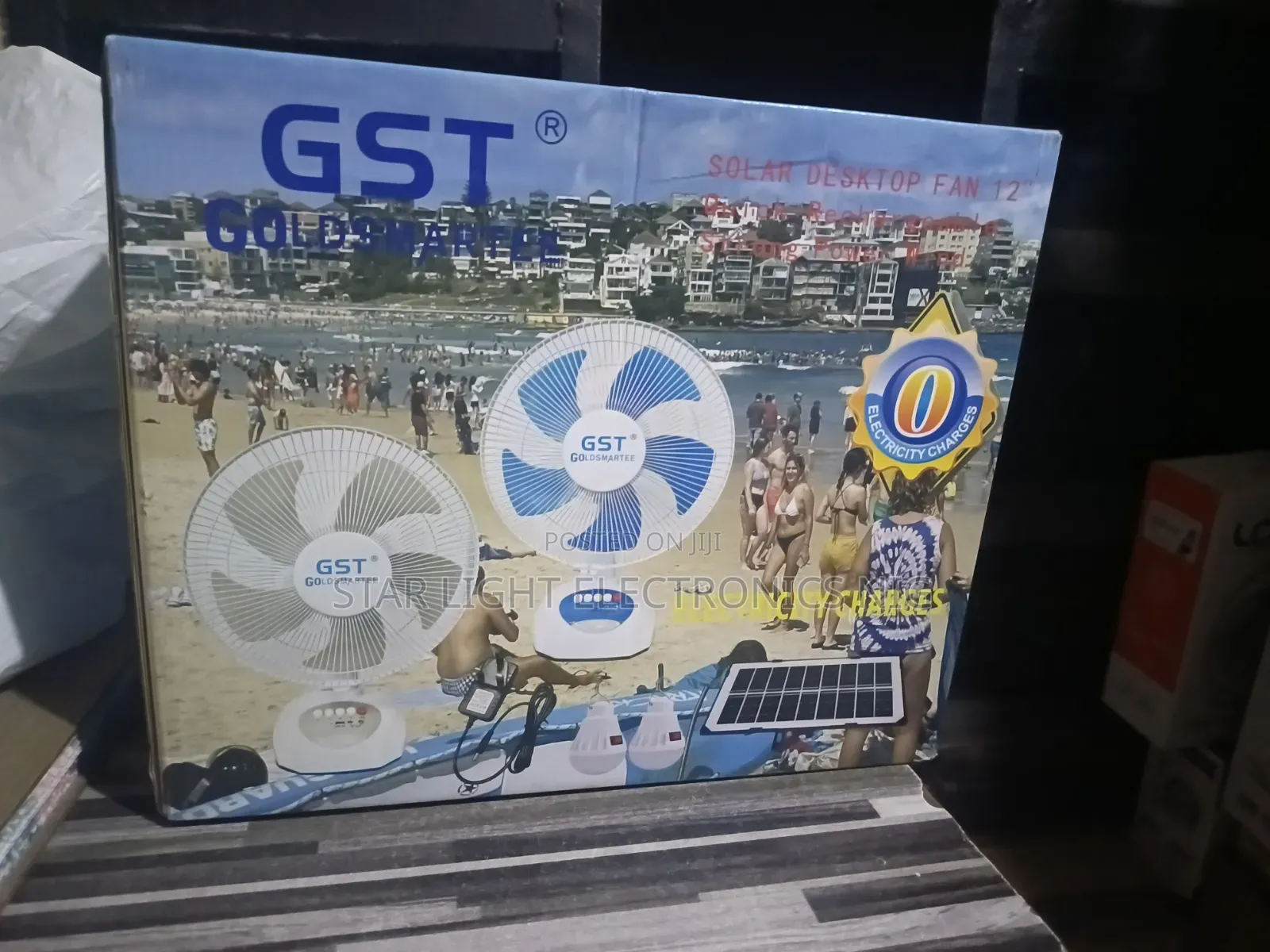 Gst Table Solar Fan