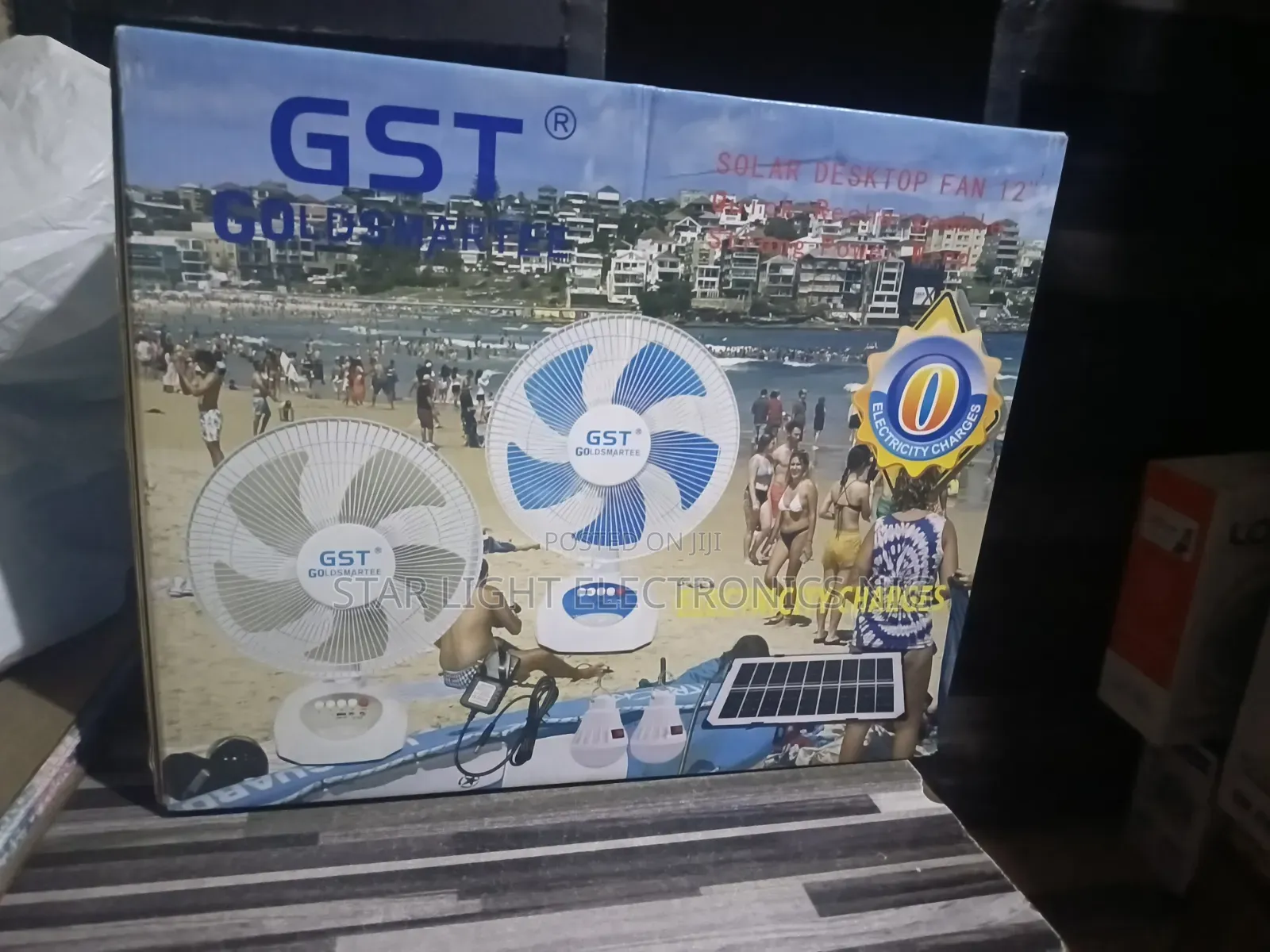 Gst Table Solar Fan