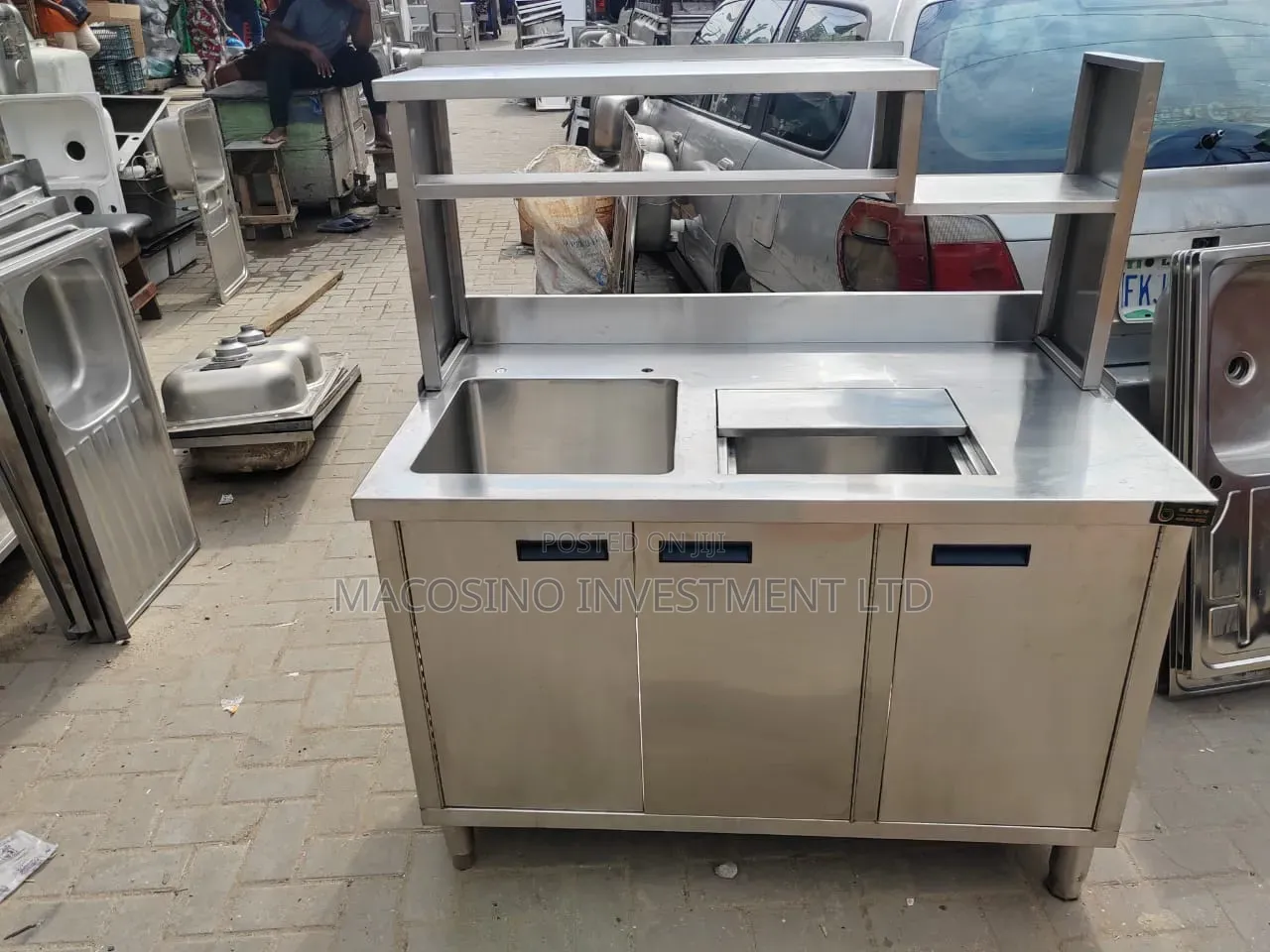Stainless Steel Work Table for Food Preparation or Beverage Service