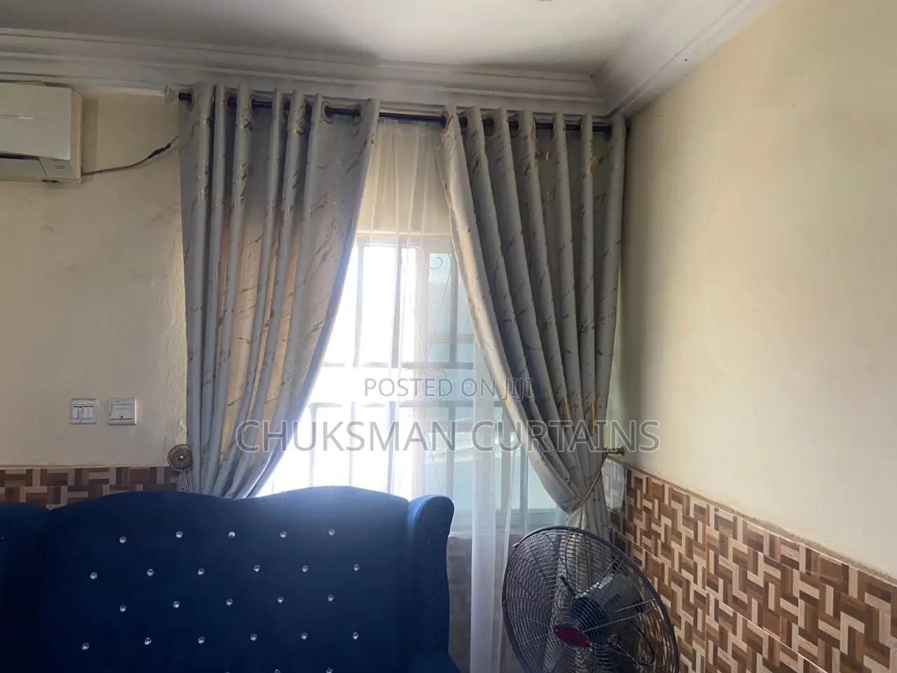 Cream and Gold Curtain