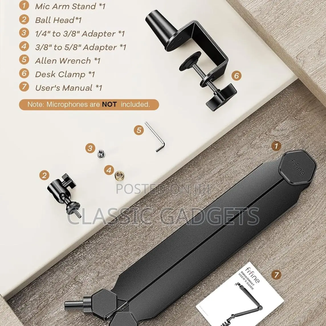 Fifine Bm66 Microphone Boom Arm Stand