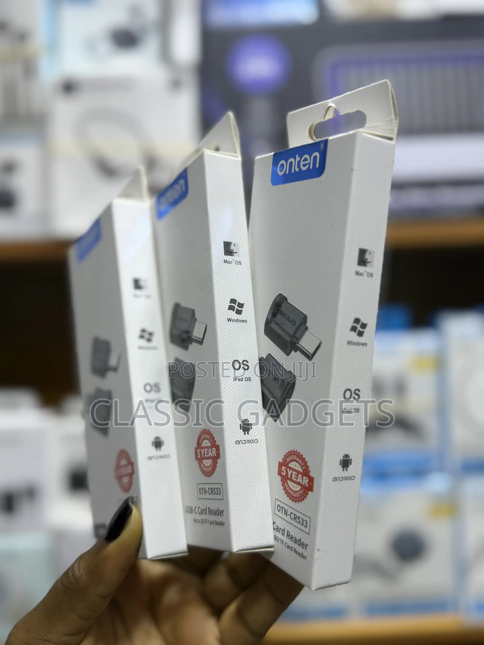 Onten Otn-Cr533 Type C to Mini Sd/Tf Card Reader and Transfer Adapter