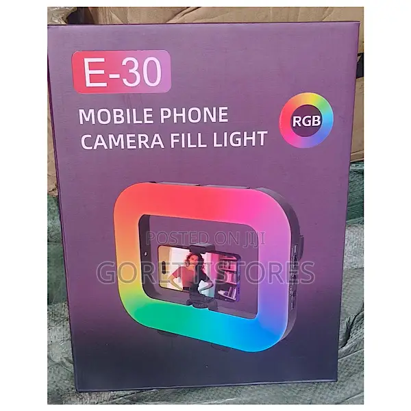 E-30 Mobile Camera Fill Light RGB With Tripod