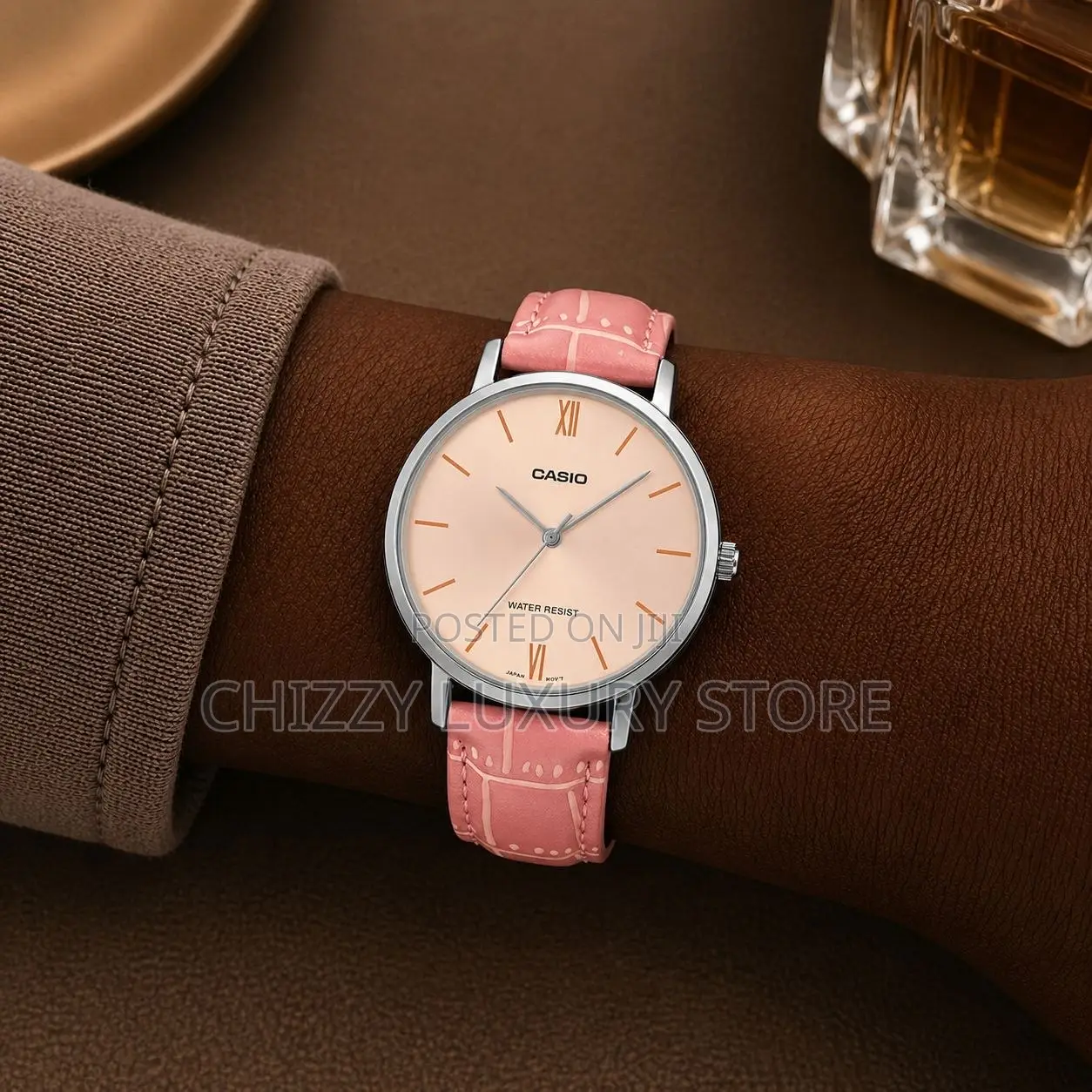 Authentic Casio Ladies Genuine Leather Wristwatch