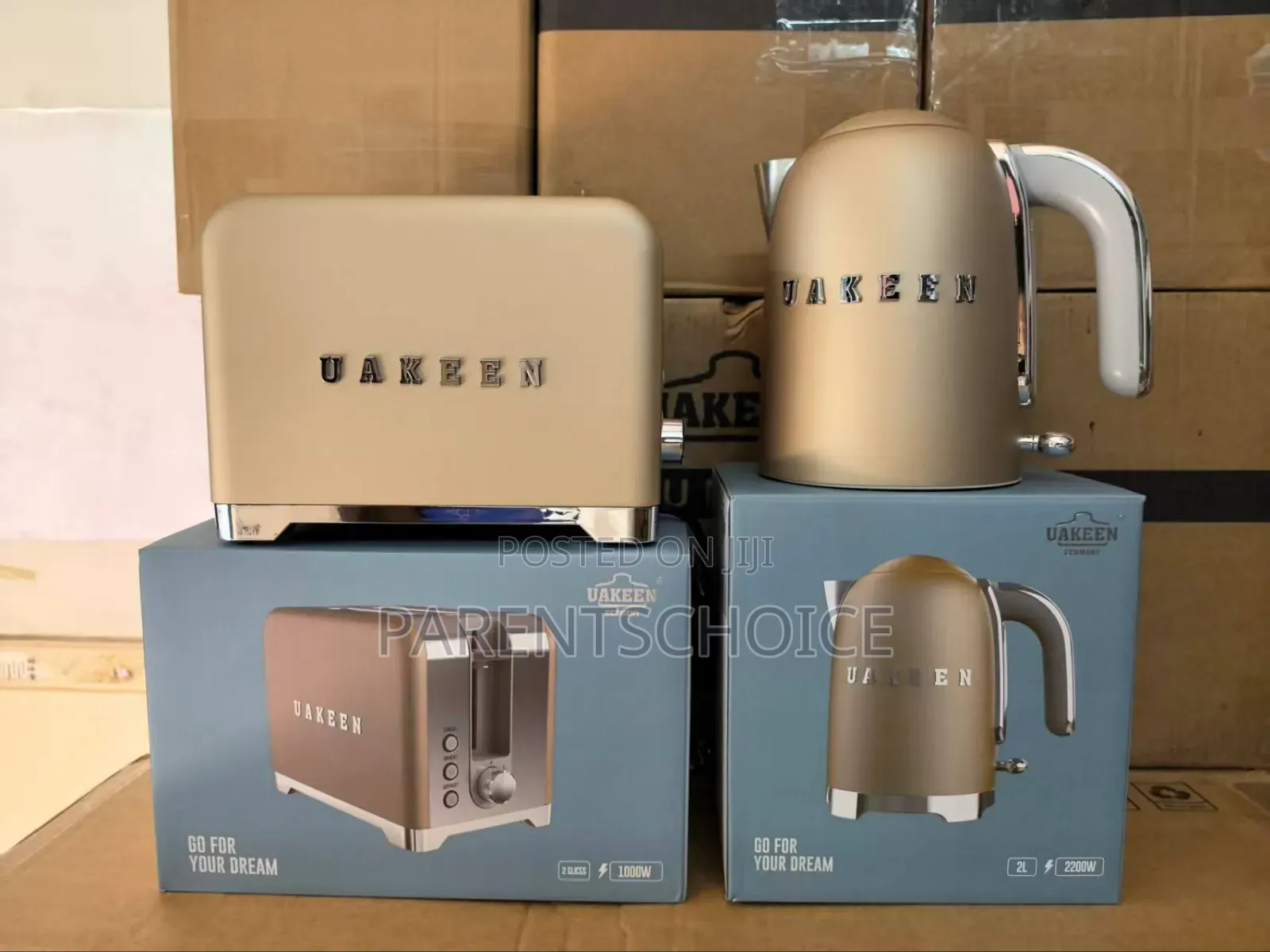2 in 1 Uakeen Electric Kettle and Electric Toaster