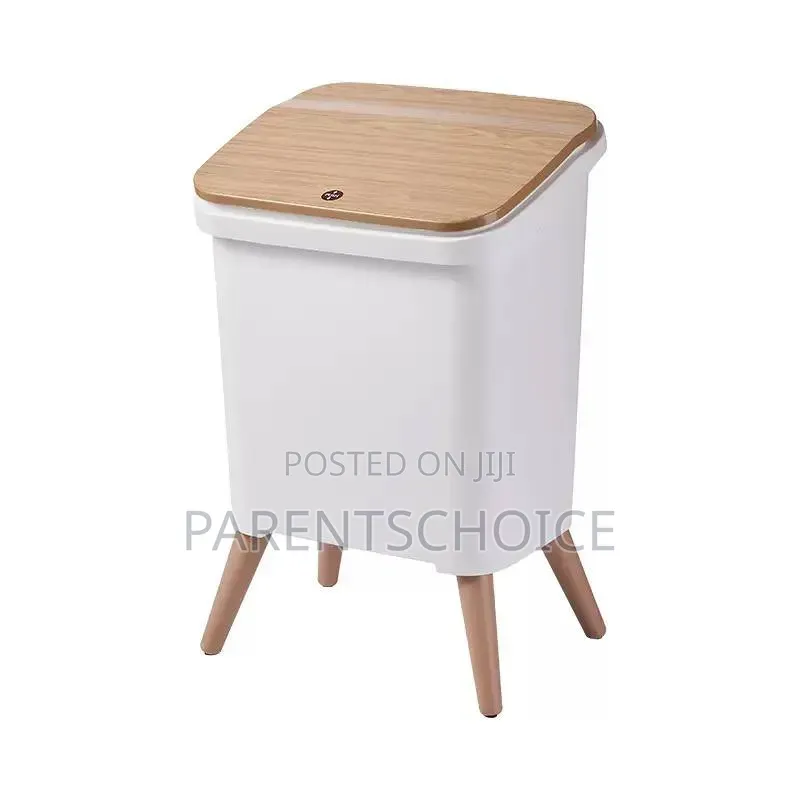 Black Trash Can With Legs 12l /15l White/Black Color
