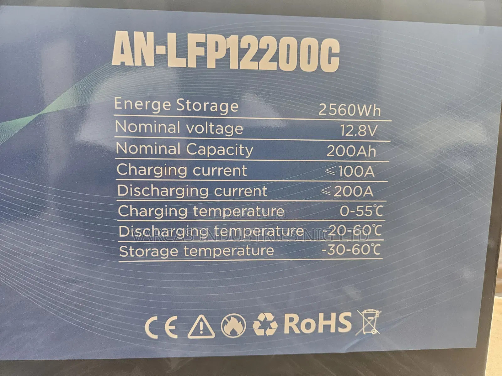 Anern 12v 200ahps Lithium Battery