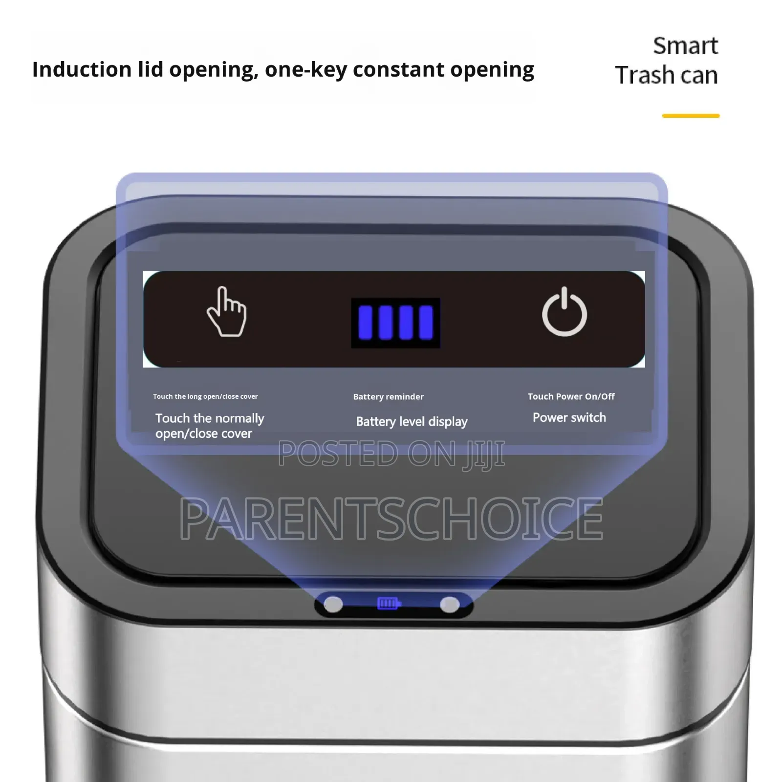 Automatic Large Capacity Stainless Steel Smart Waste Bin- 30l/40l/50l
