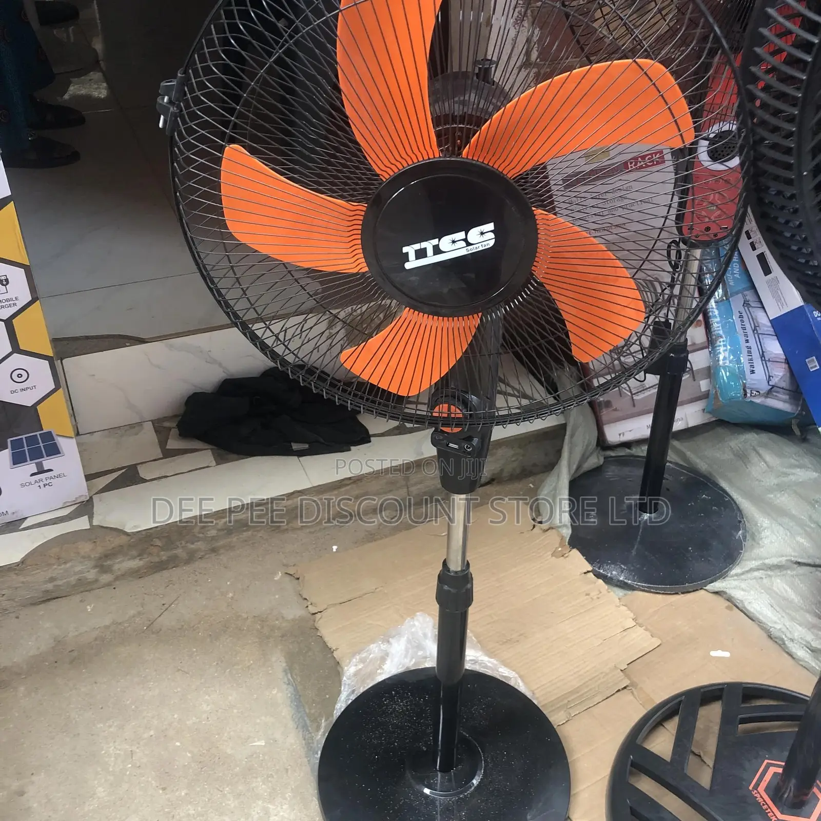 TTCC 16” Solar Rechargeable Inverter Fan With Solar Panel and Led Bulb