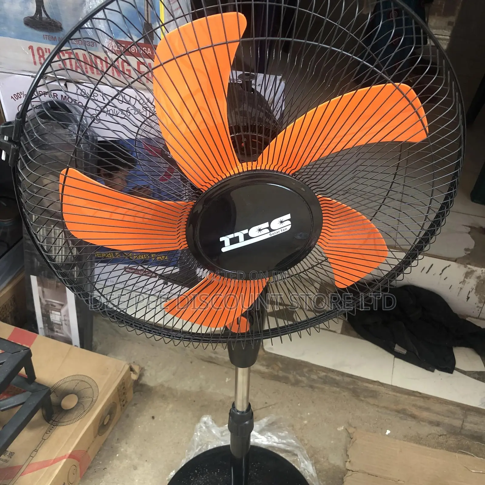 TTCC 16” Solar Rechargeable Inverter Fan With Solar Panel and Led Bulb