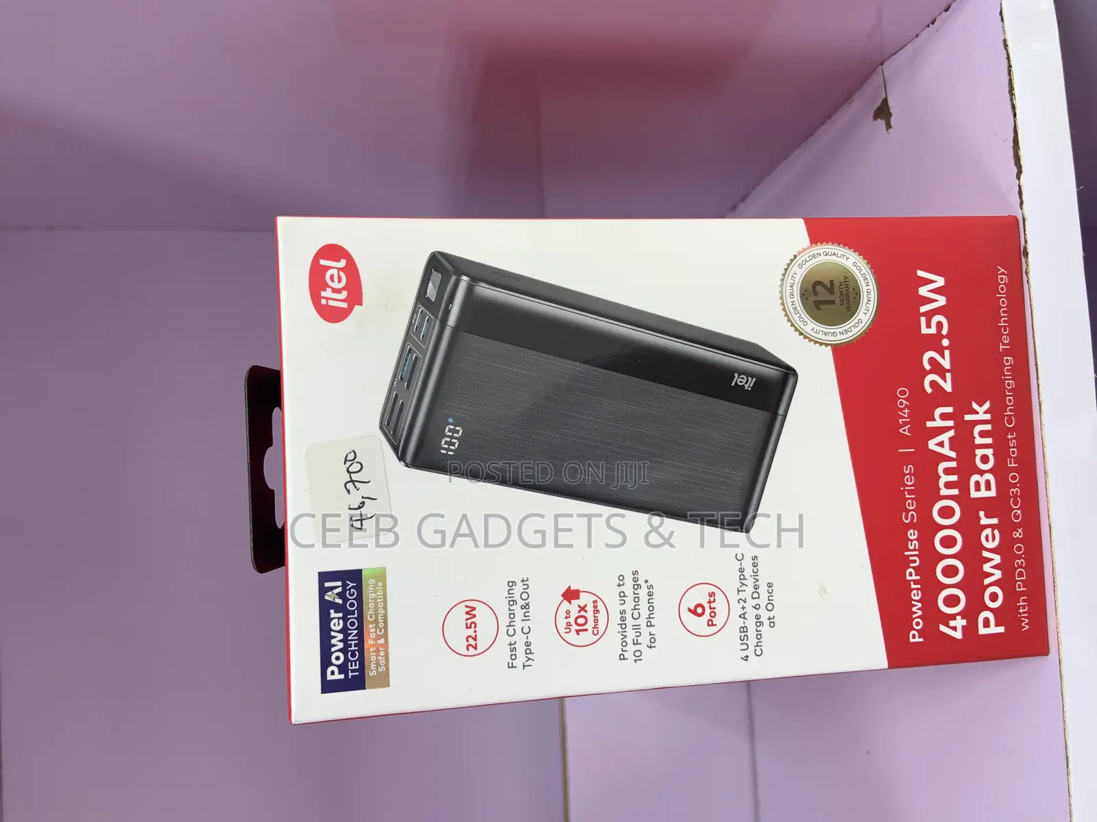 Original Itel 40,000mah Powerbank