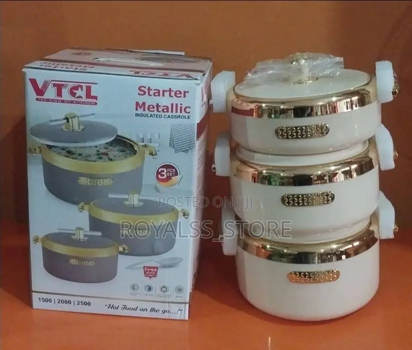 VTCL Rishabh "Steel Fresh" Insulated Casseroles Dinner Set 3pcs