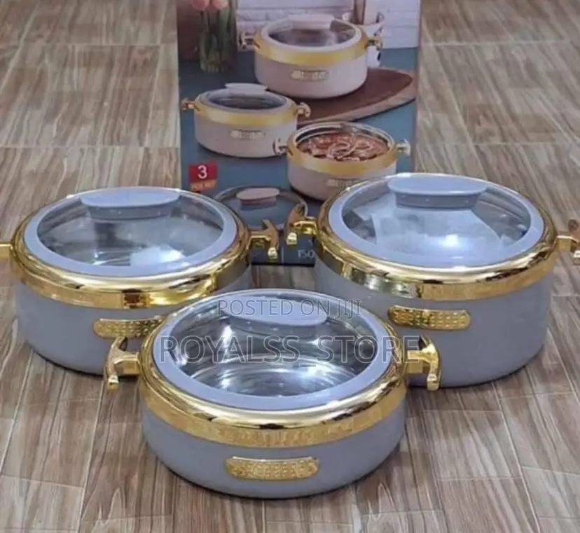 VTCL Rishabh "Steel Fresh" Insulated Casseroles Dinner Set 3pcs