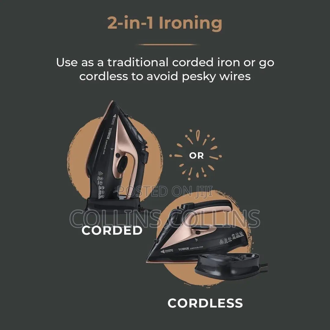 Tower T22008rg Ceraglide Cordless Steam Iron
