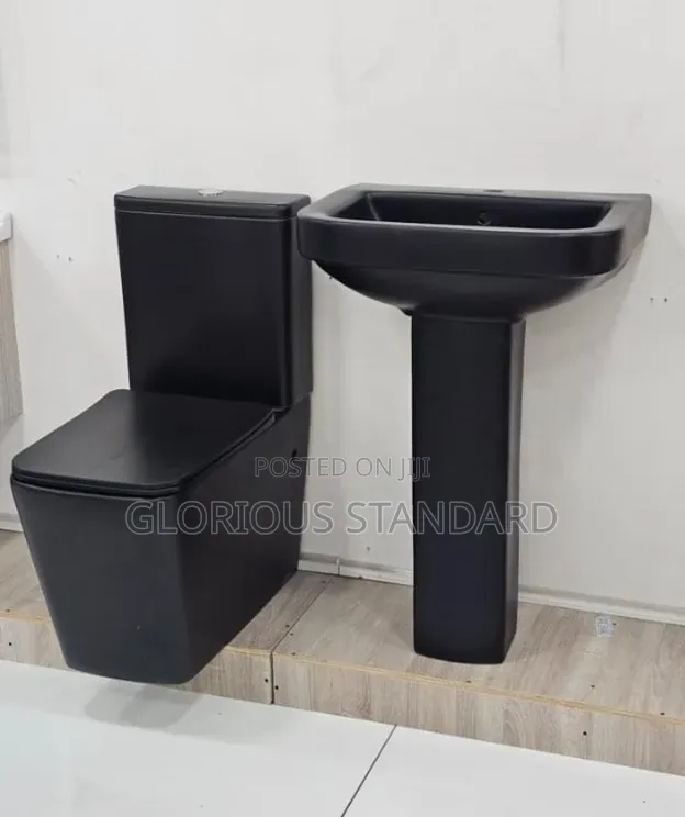 High Quality Matt Black England Wc Complete Set