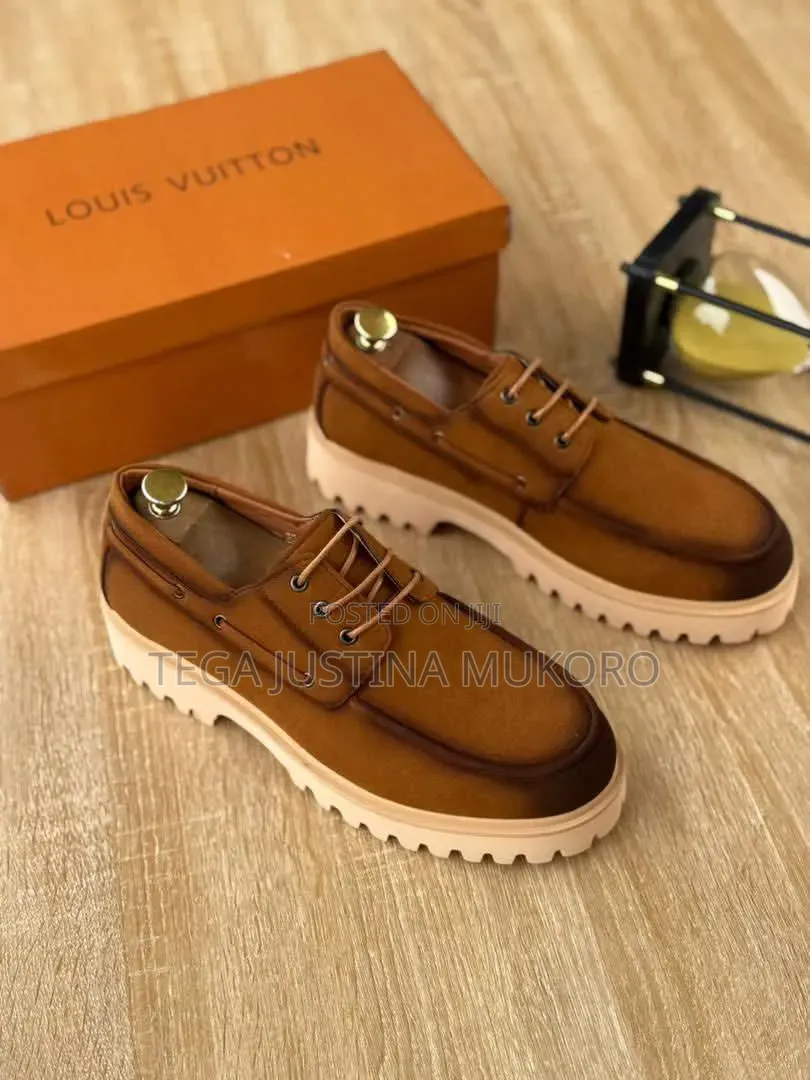 Louis Vuitton Men's Lace Up Suede Shoes