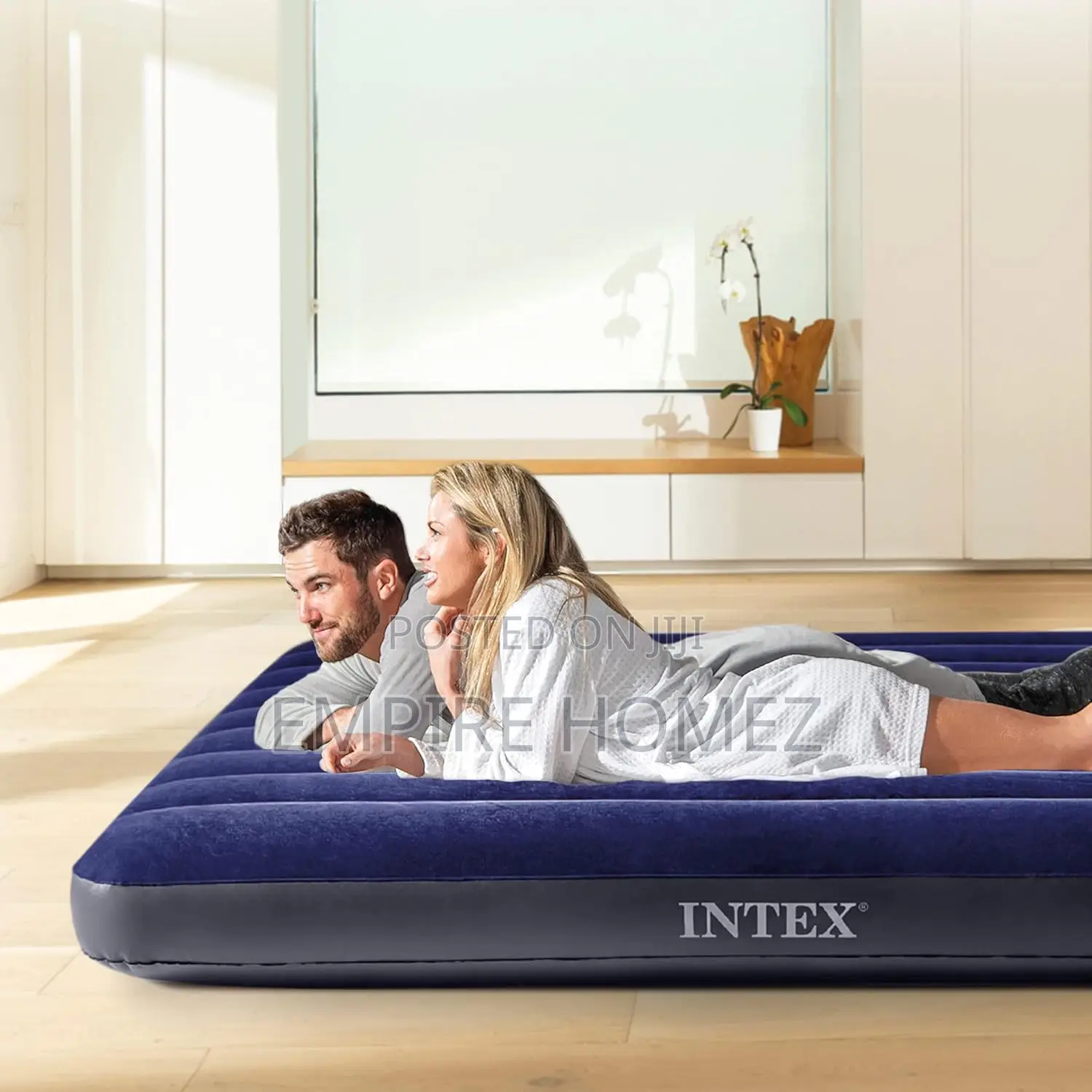 Inflatable Mattress, Blue Colour, 152 X 203 Cm