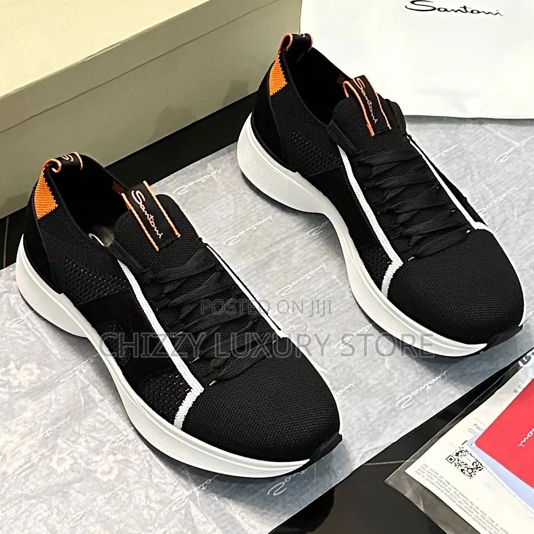 Santoni Quality Luxury Men Sneakers