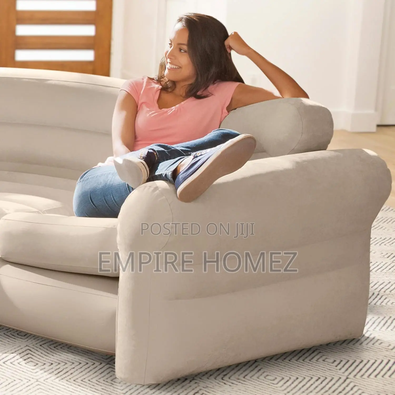 Inflatable Corner Sofa With 4 Person Capacity,