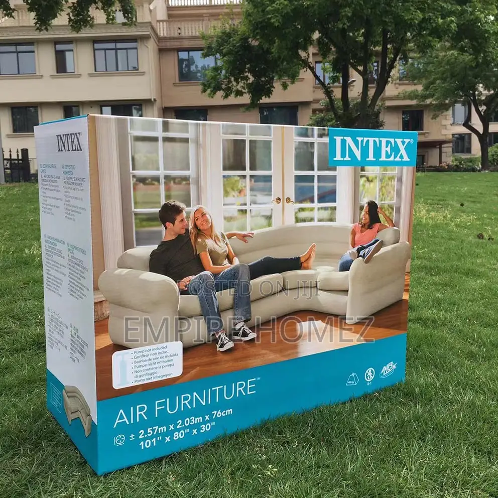 Inflatable Corner Sofa With 4 Person Capacity,