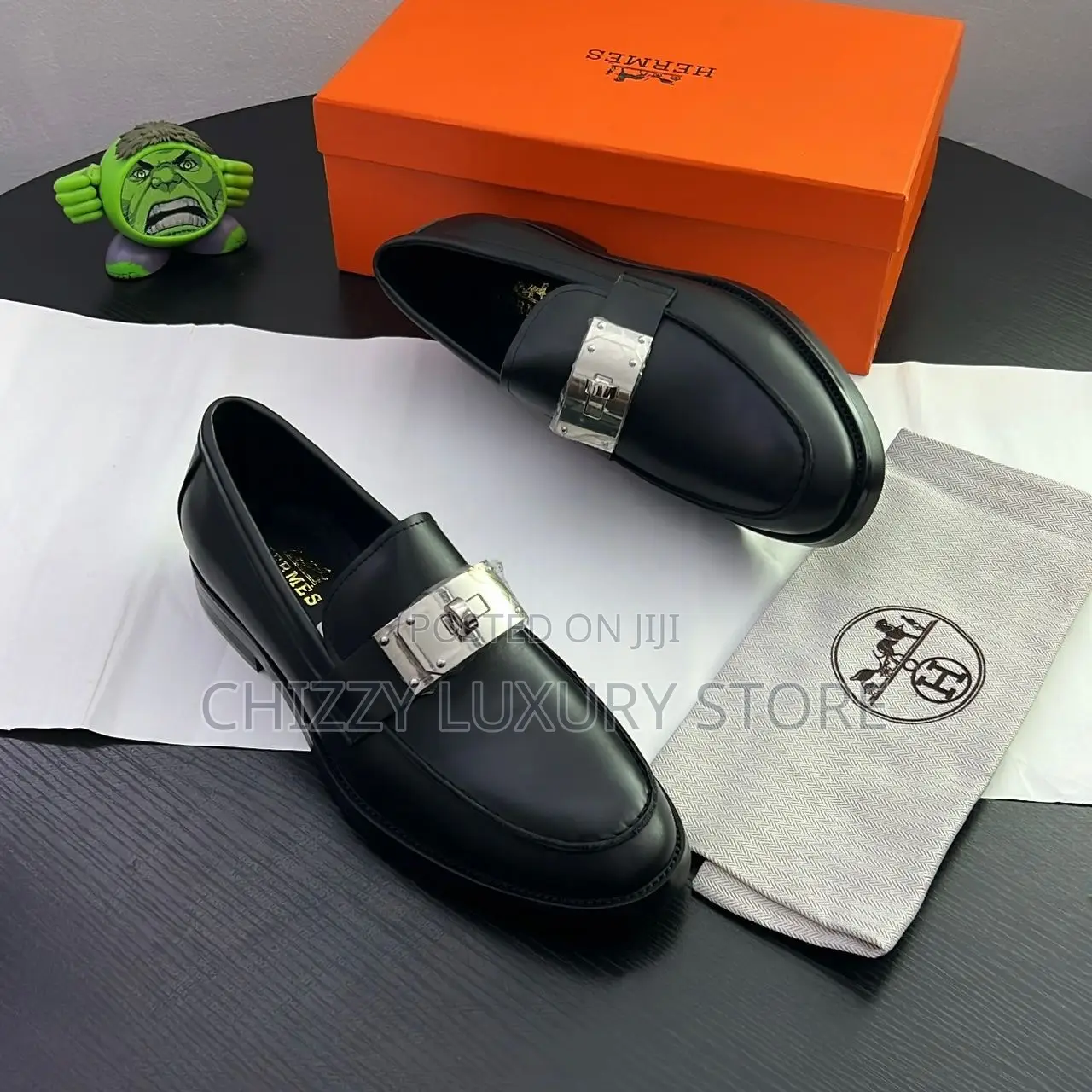 Hermes Quality Luxury Men Genuine Leather Shoe