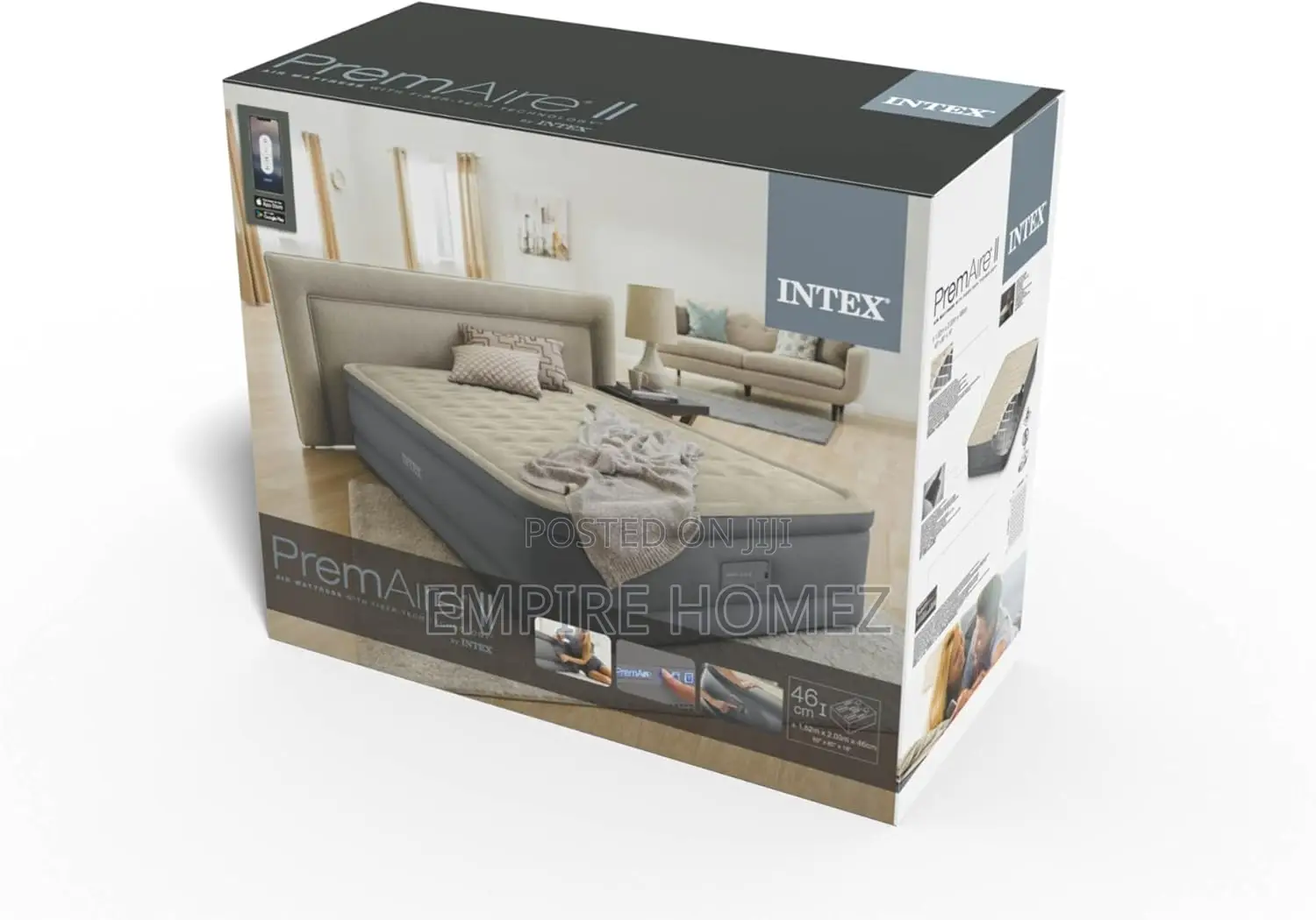 Intex Inflatable Dura-Beam Elevated Premaire With Usb Charging Port