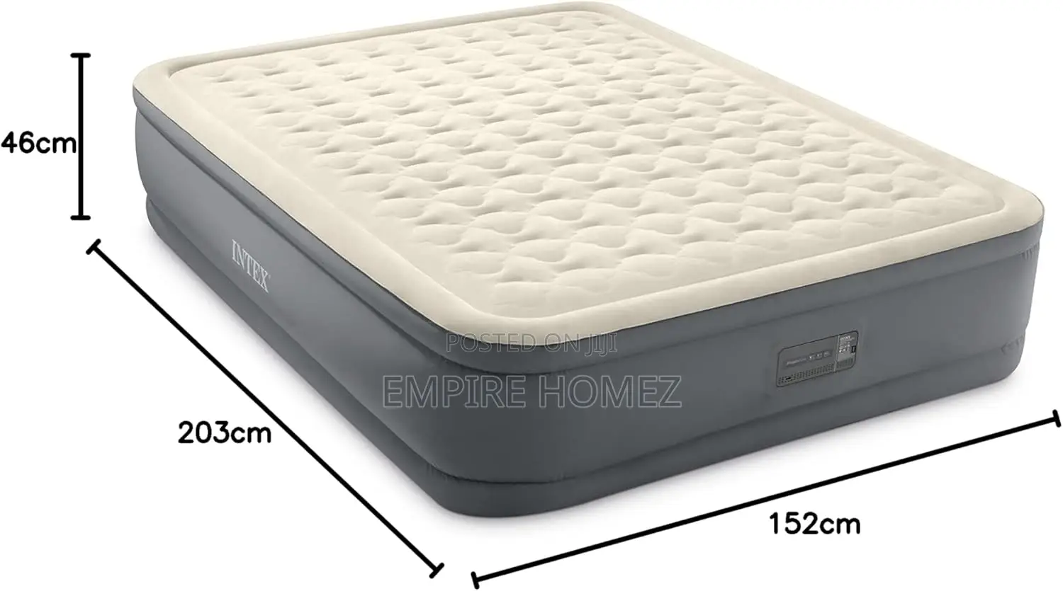 Intex Inflatable Dura-Beam Elevated Premaire With Usb Charging Port