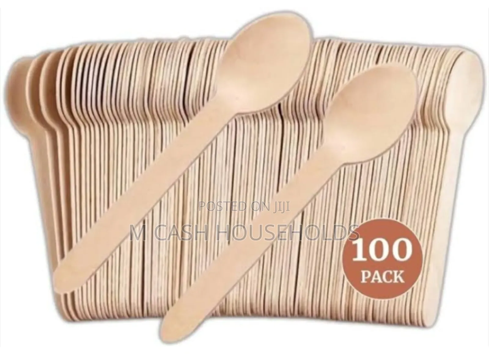 Bamboo Wooden Disposable Spoon -100 Piece